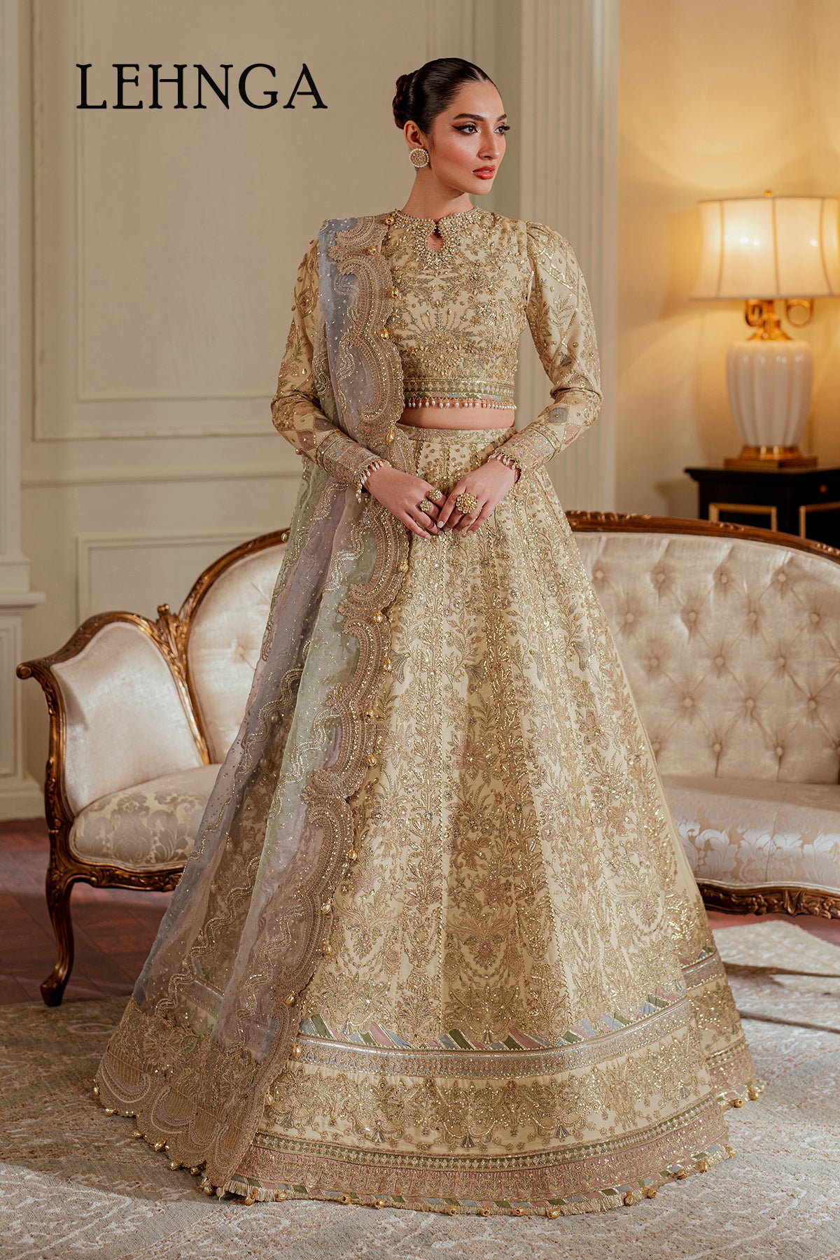 EMBROIDERED NET CH13-06 UNSTITCHED