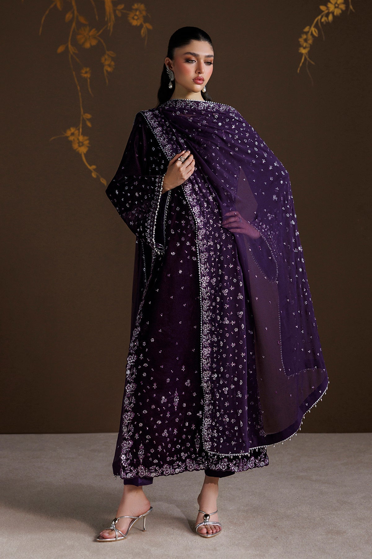 EMBROIDERED VELVET UF-4546
