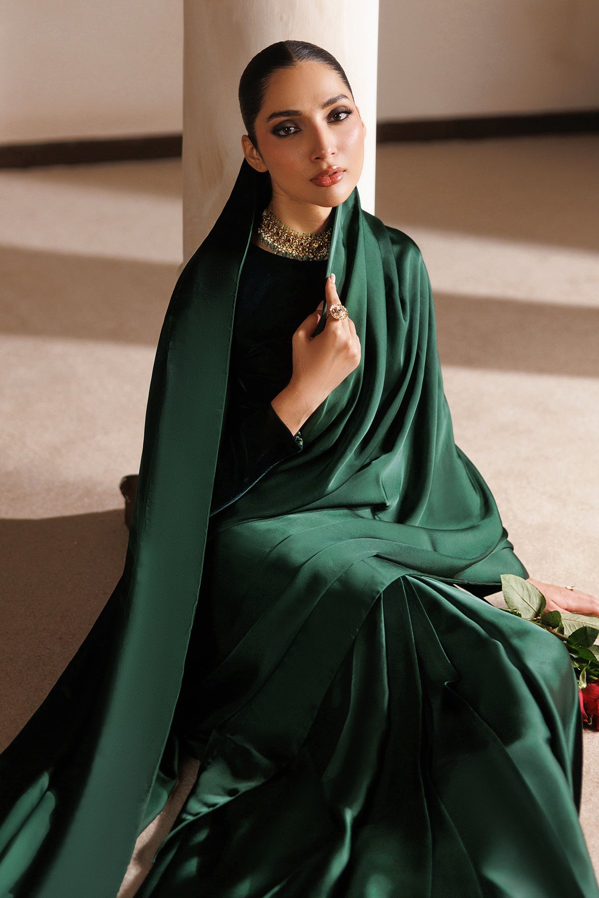 PLAIN SHAMOOZ SILK SAREE EN-1392