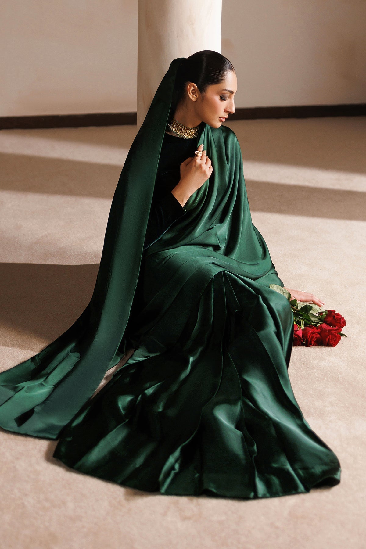 PLAIN SHAMOOZ SILK SAREE EN-1392