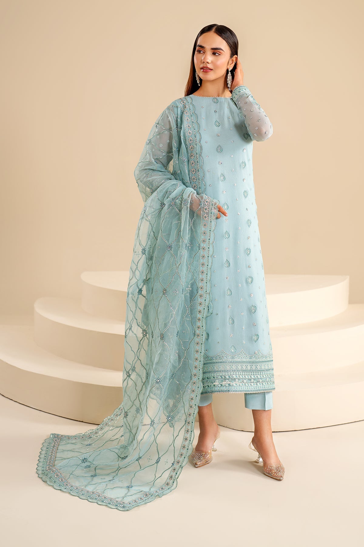 EMBROIDERED CHIFFON UF-624