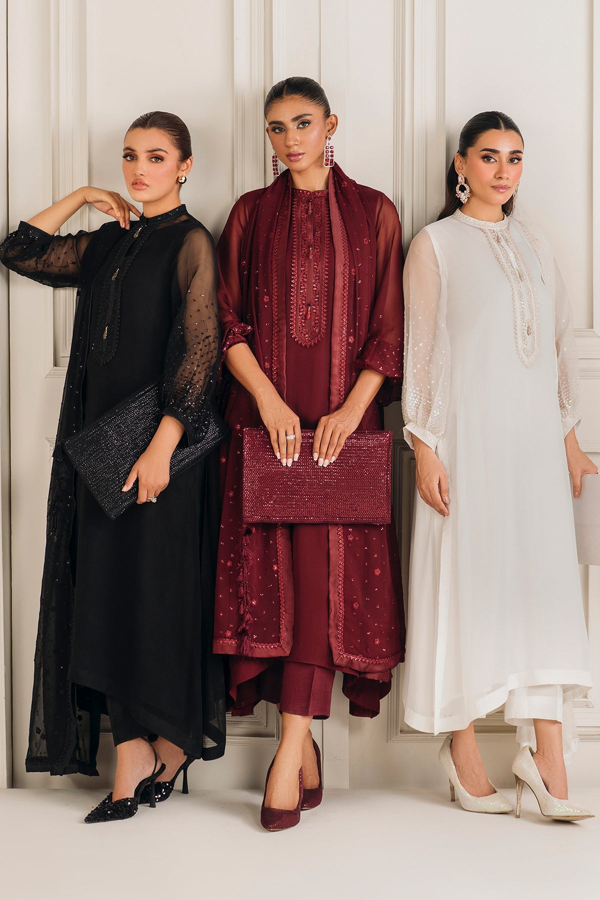 EMBROIDERED CHIFFON PR-1135