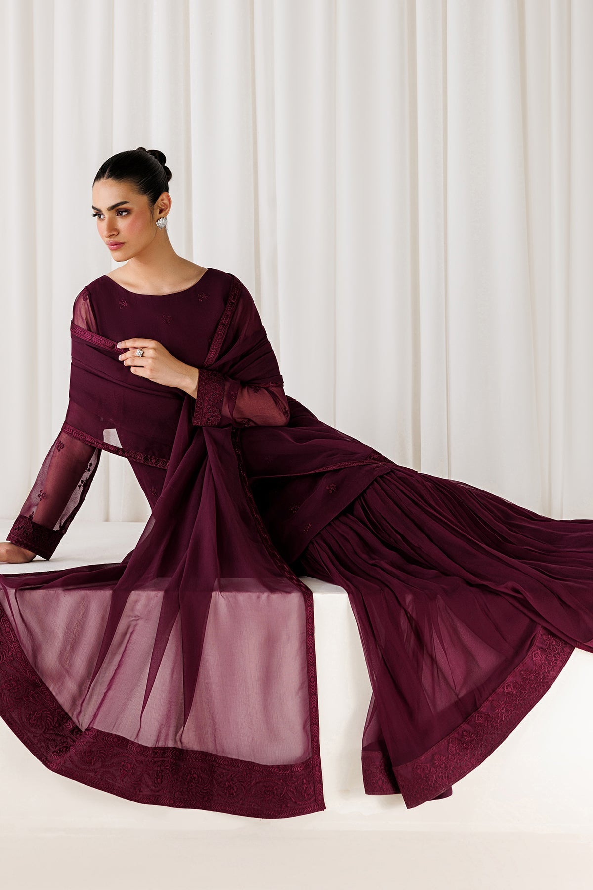 PLAIN CHIFFON DUPATTA-114