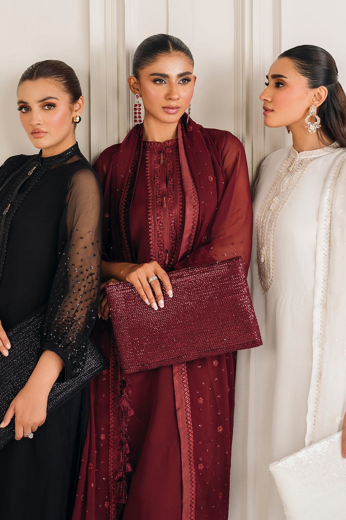 EMBROIDERED CHIFFON PR-1136