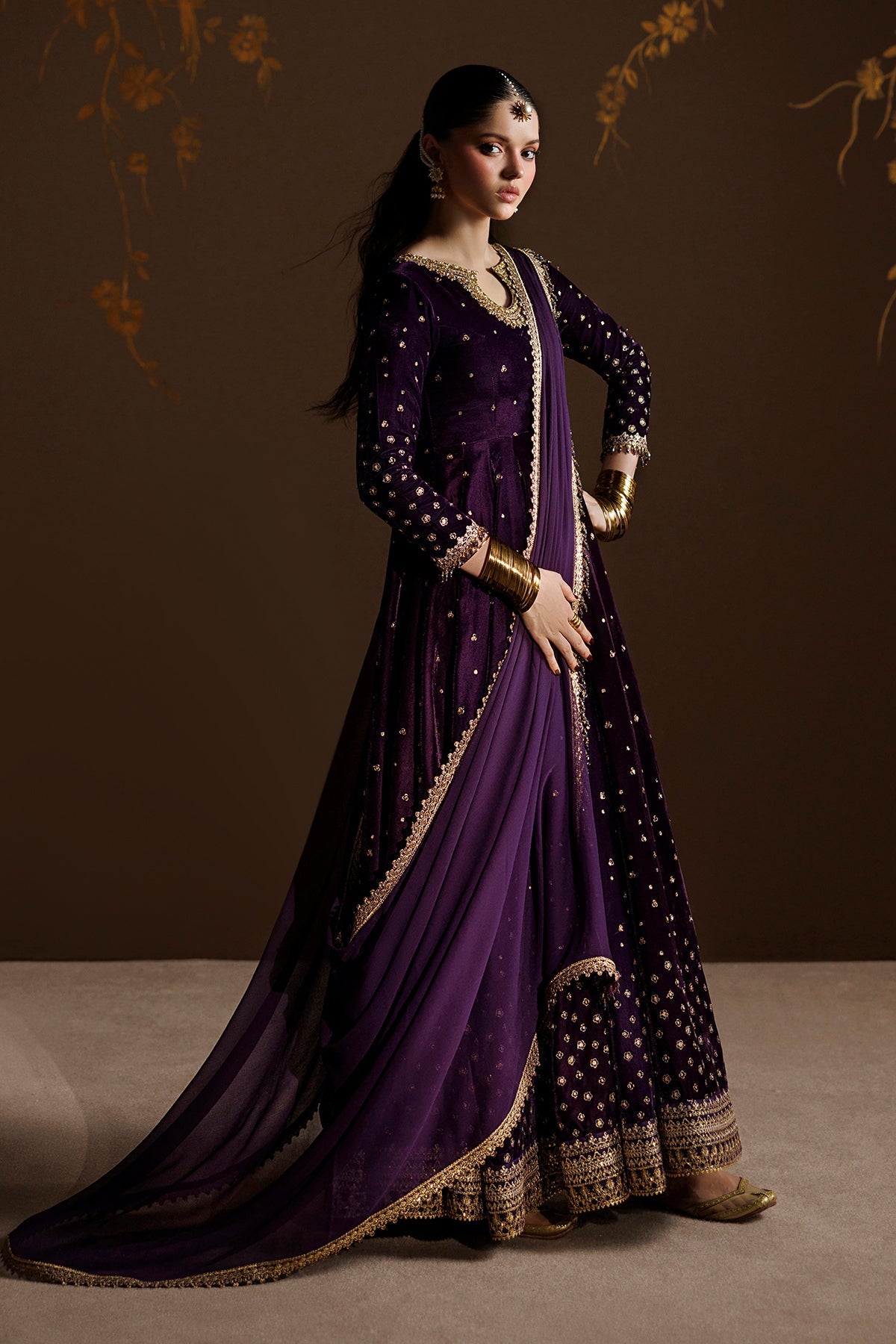 EMBROIDERED VELVET UF-4628