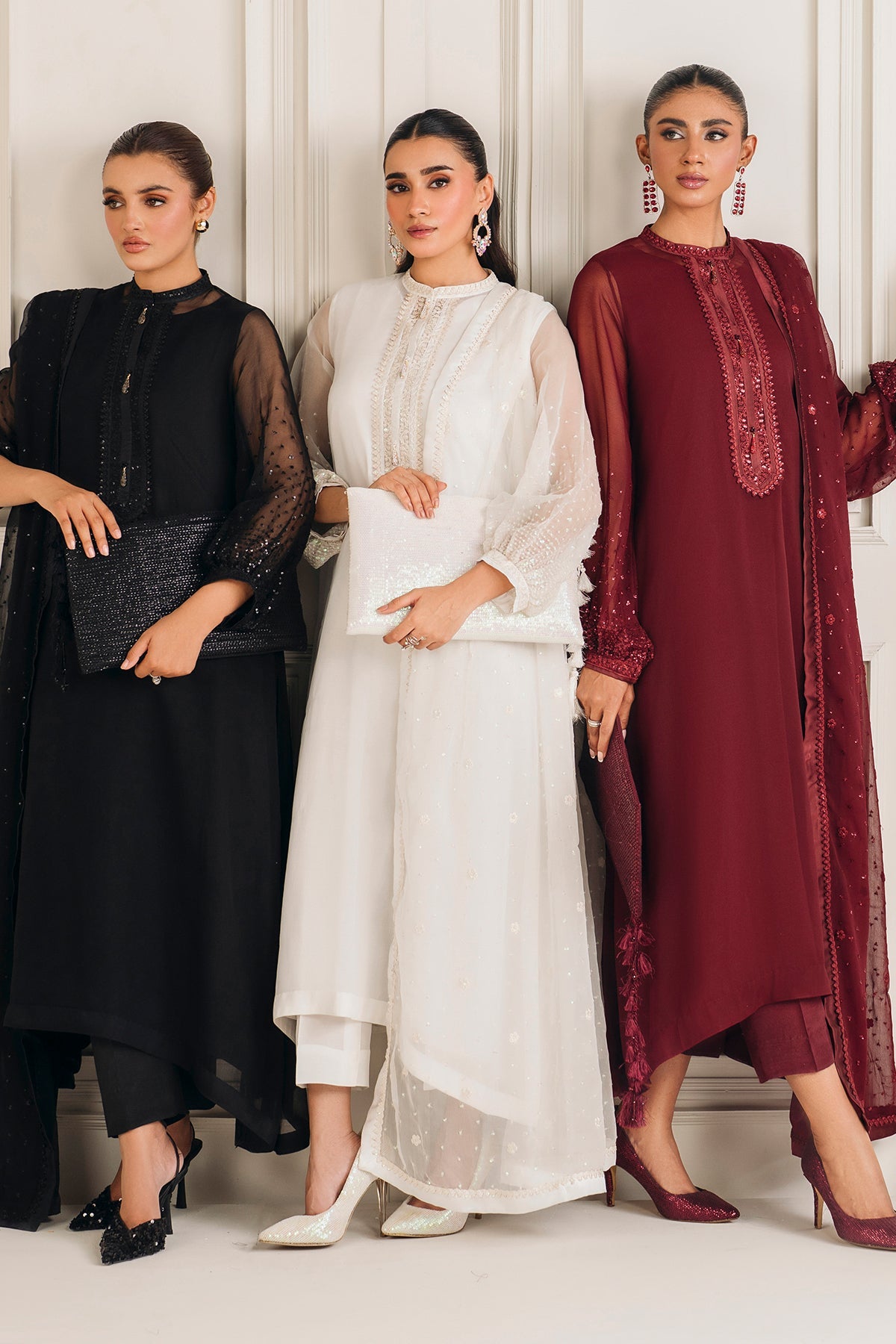 EMBROIDERED CHIFFON PR-1135