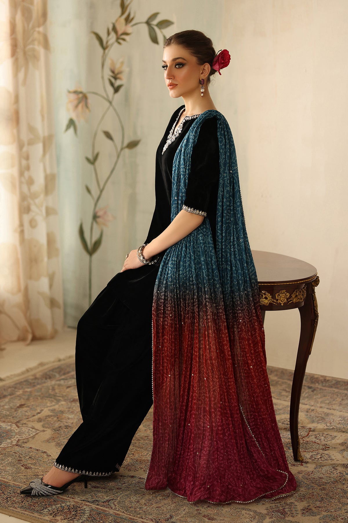 EMBROIDERED VELVET PR-1224