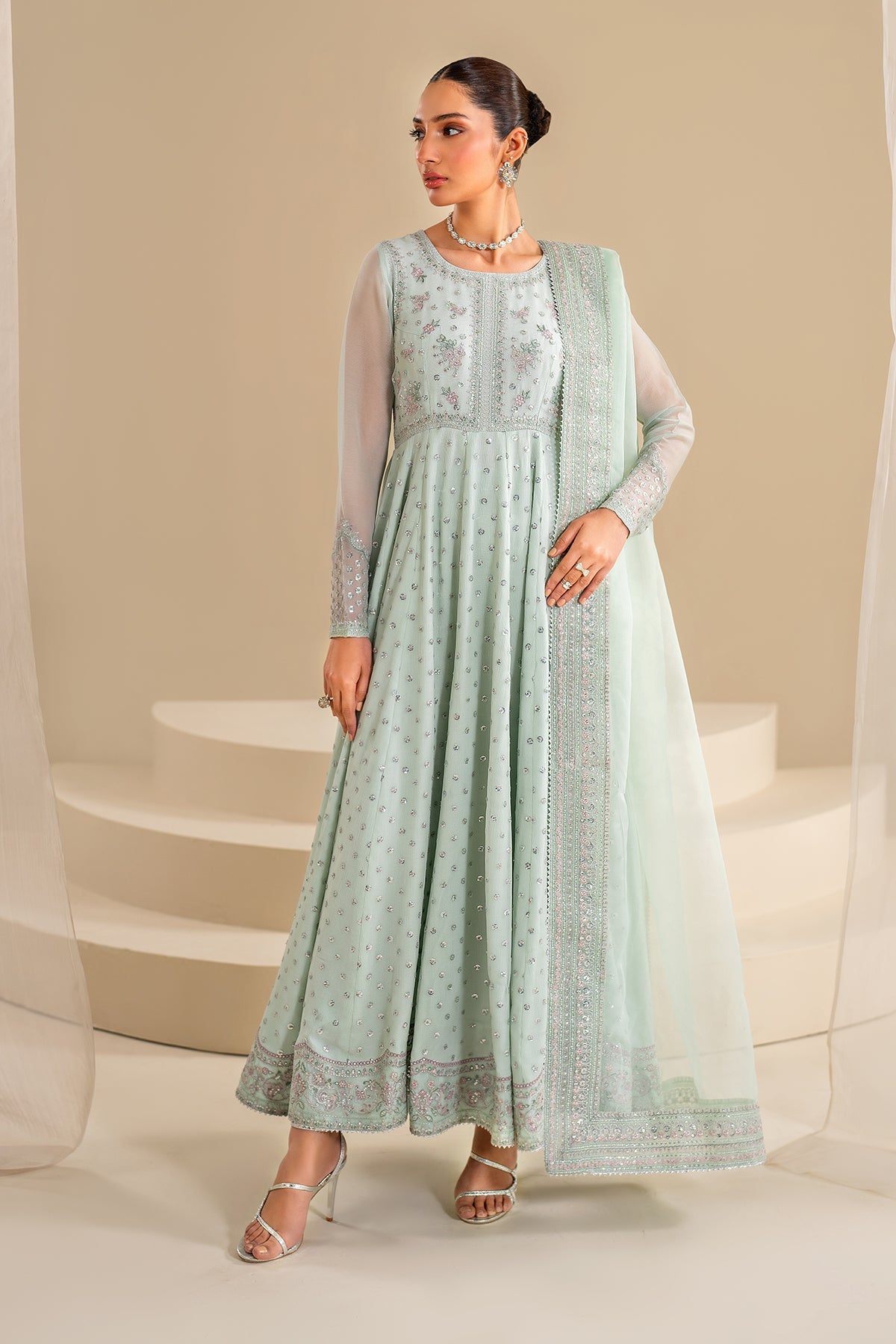 EMBROIDERED CHIFFON PR-925