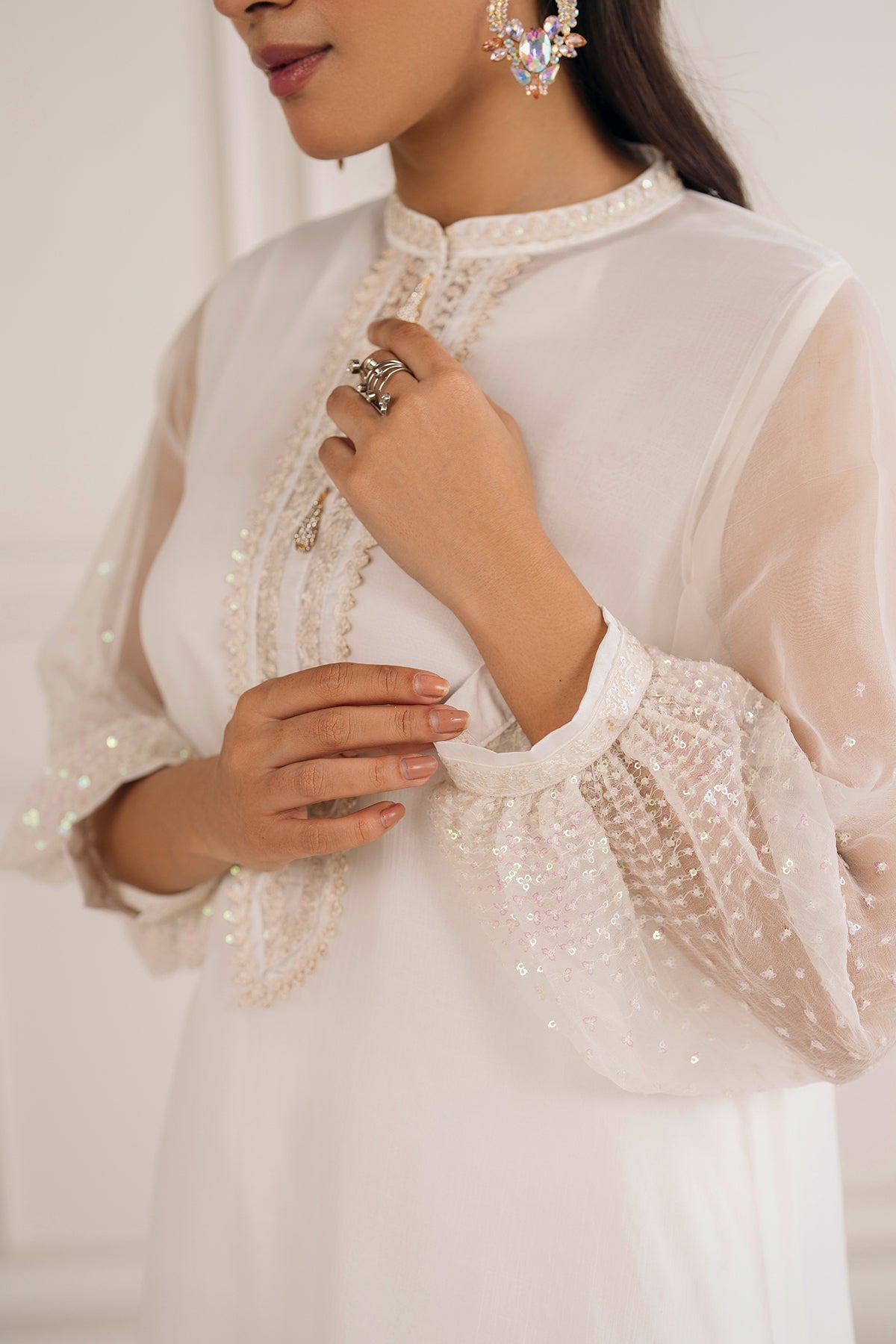 EMBROIDERED CHIFFON PR-1135