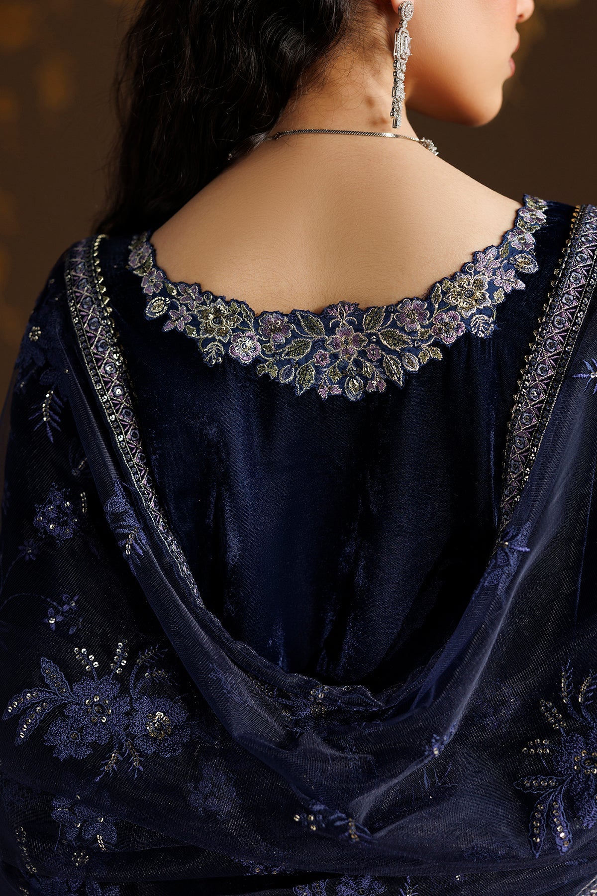 EMBROIDERED VELVET UF-4555