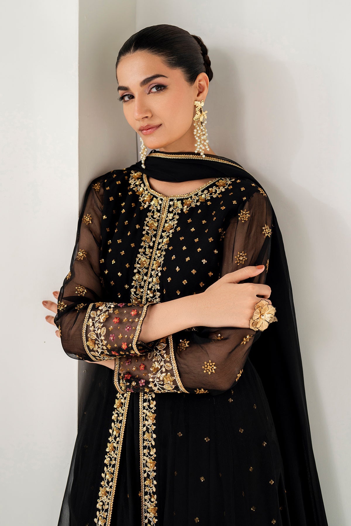 EMBROIDERED CHIFFON PR-1164