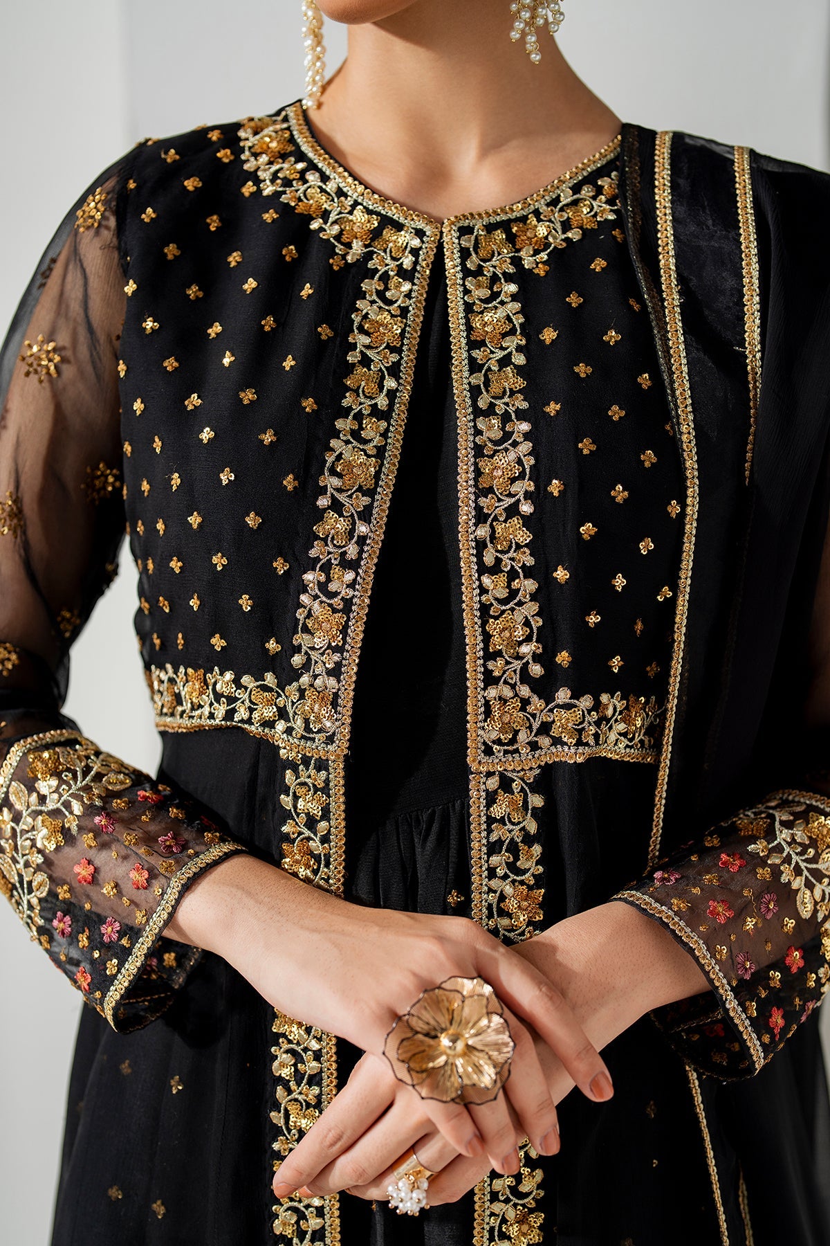 EMBROIDERED CHIFFON PR-1164