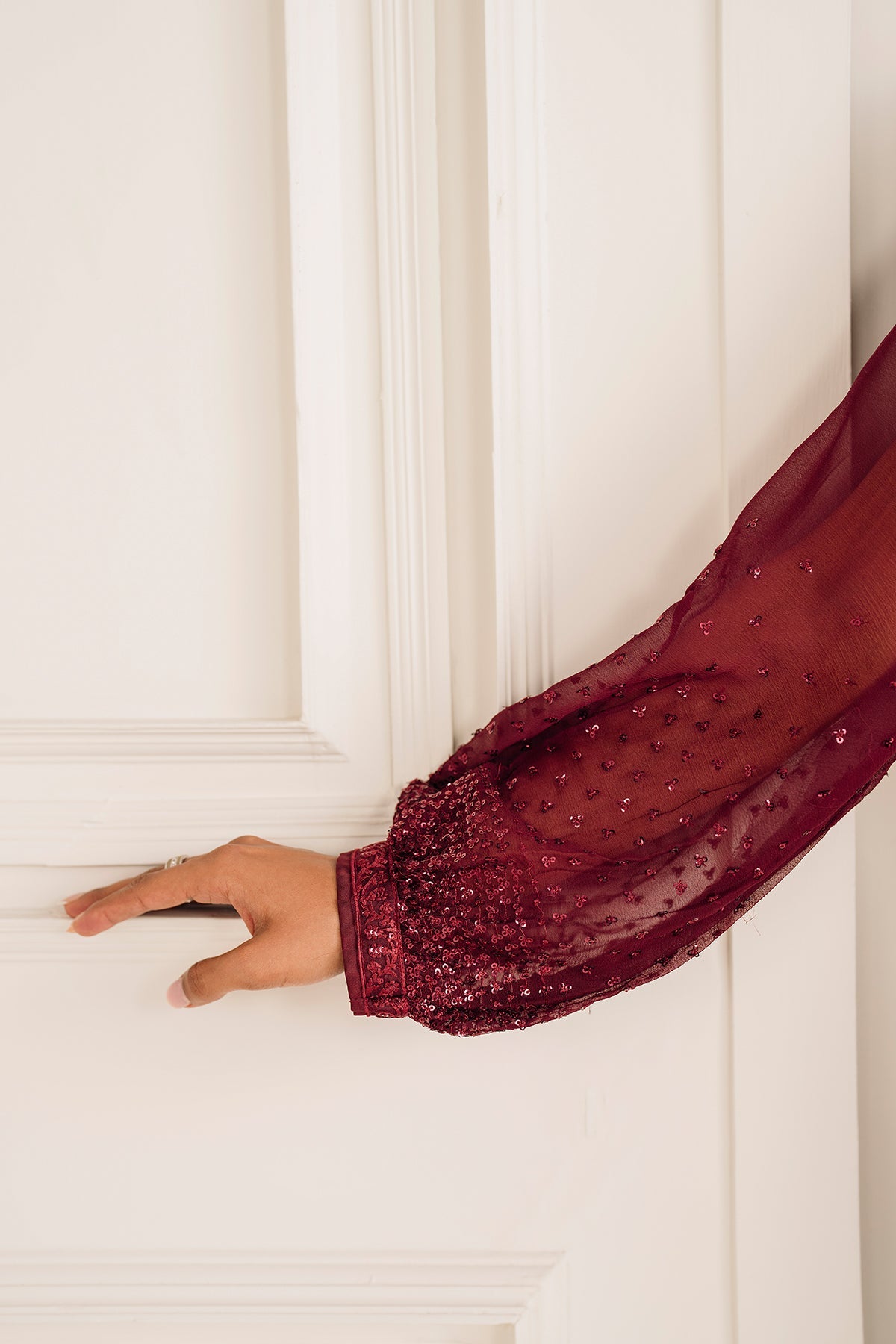 EMBROIDERED CHIFFON PR-1136