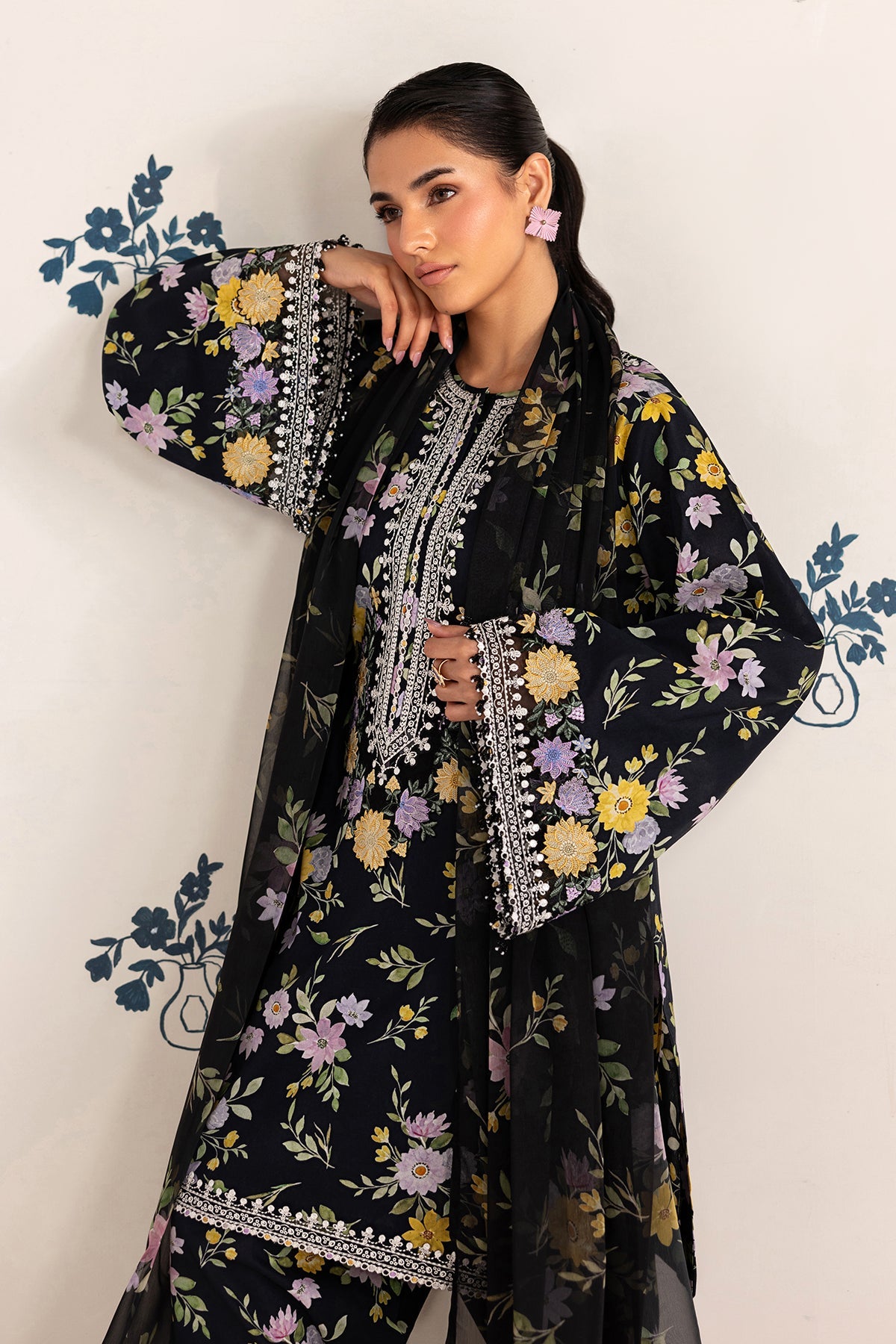 EMBROIDERED LAWN SF-4465