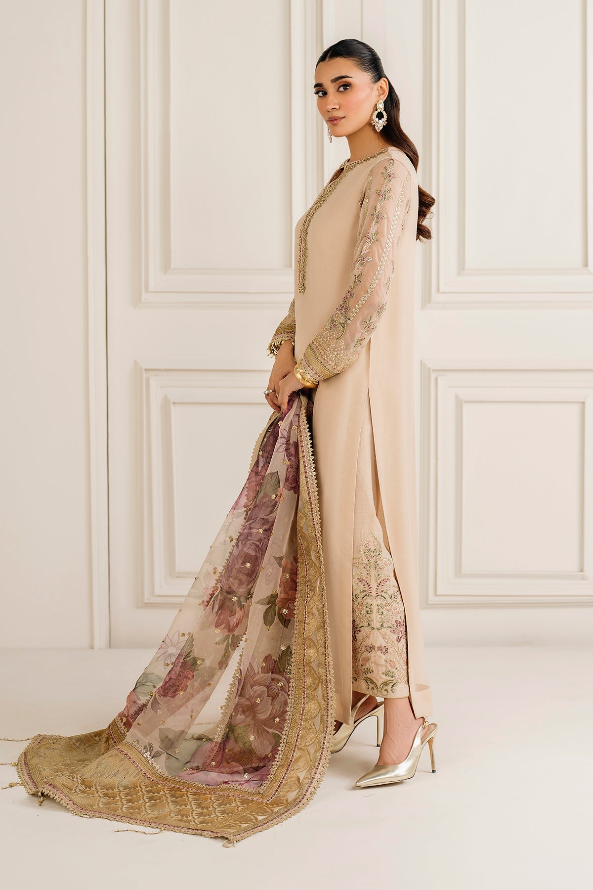 EMBROIDERED CHIFFON PR-1137
