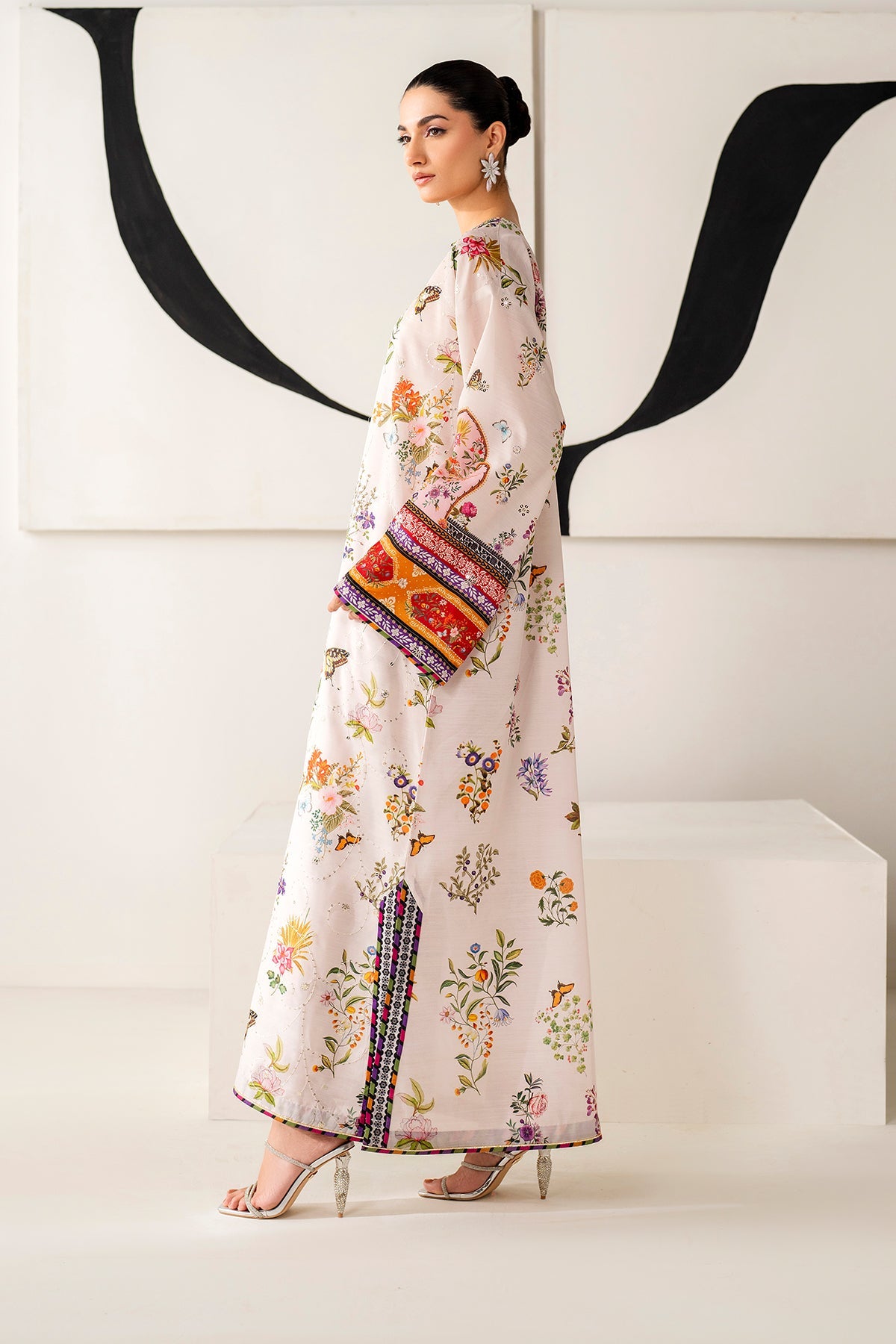 EMBROIDERED RAW SILK PR-1163