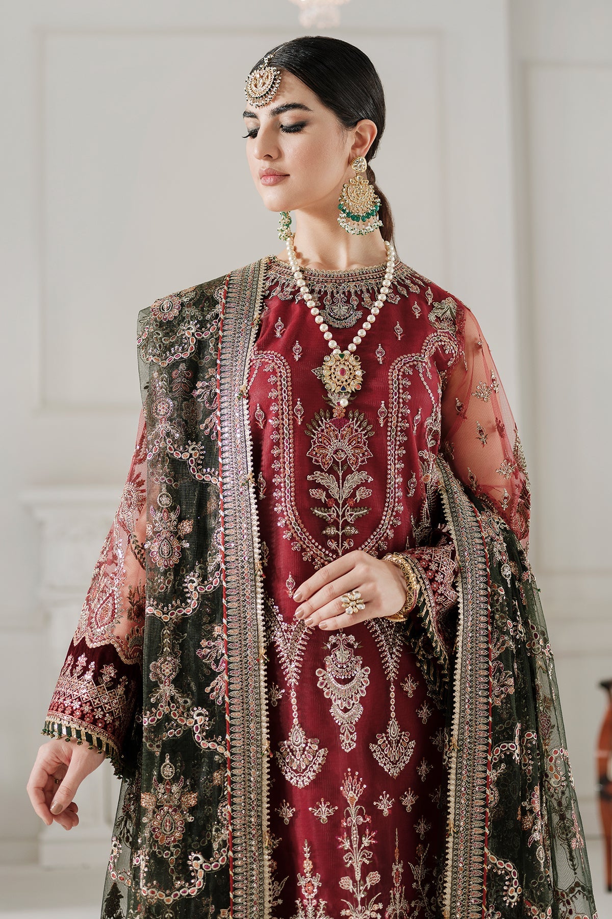 EMBROIDERED NET CH10-07 STITCHED