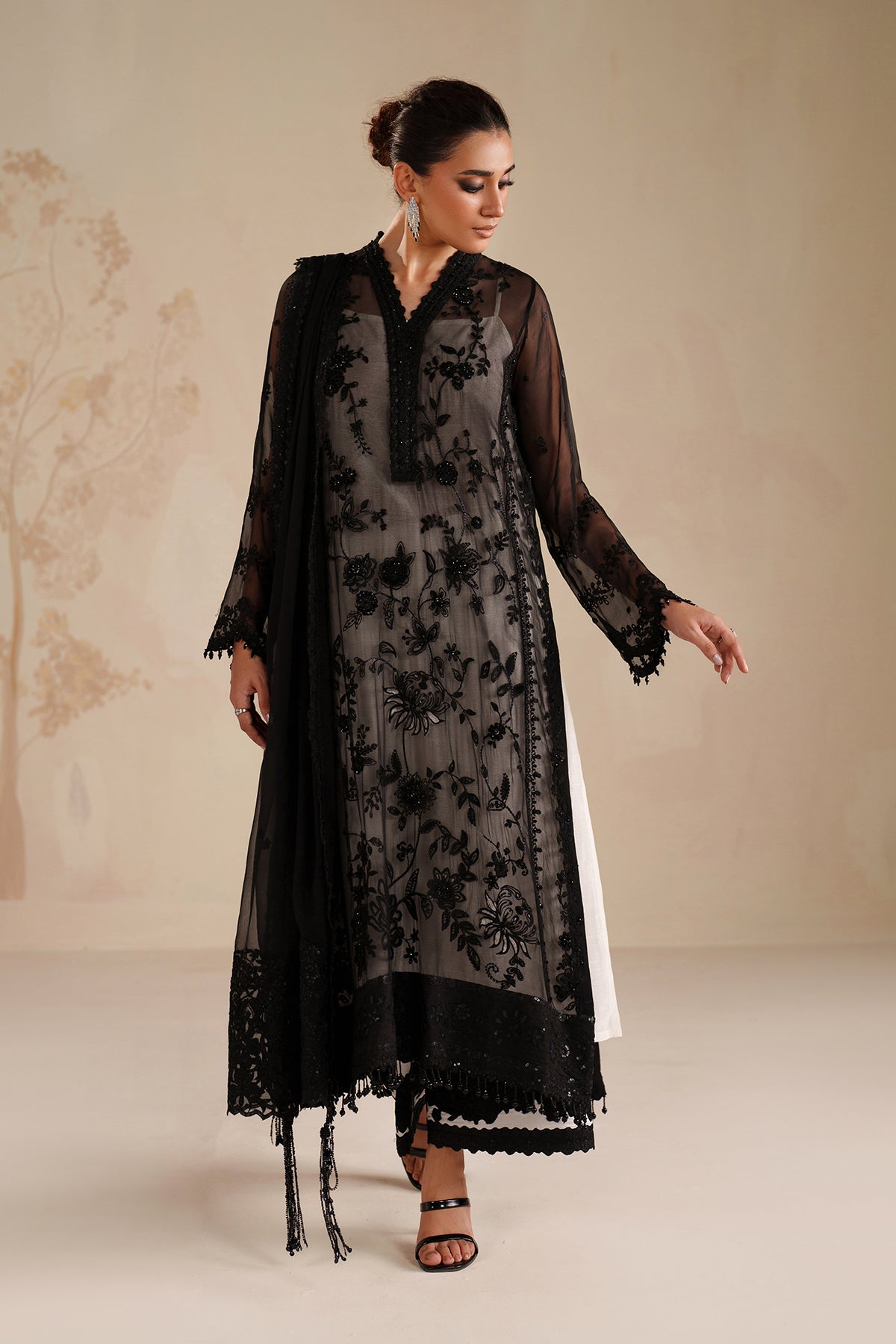 EMBROIDERED CHIFFON SF-4365