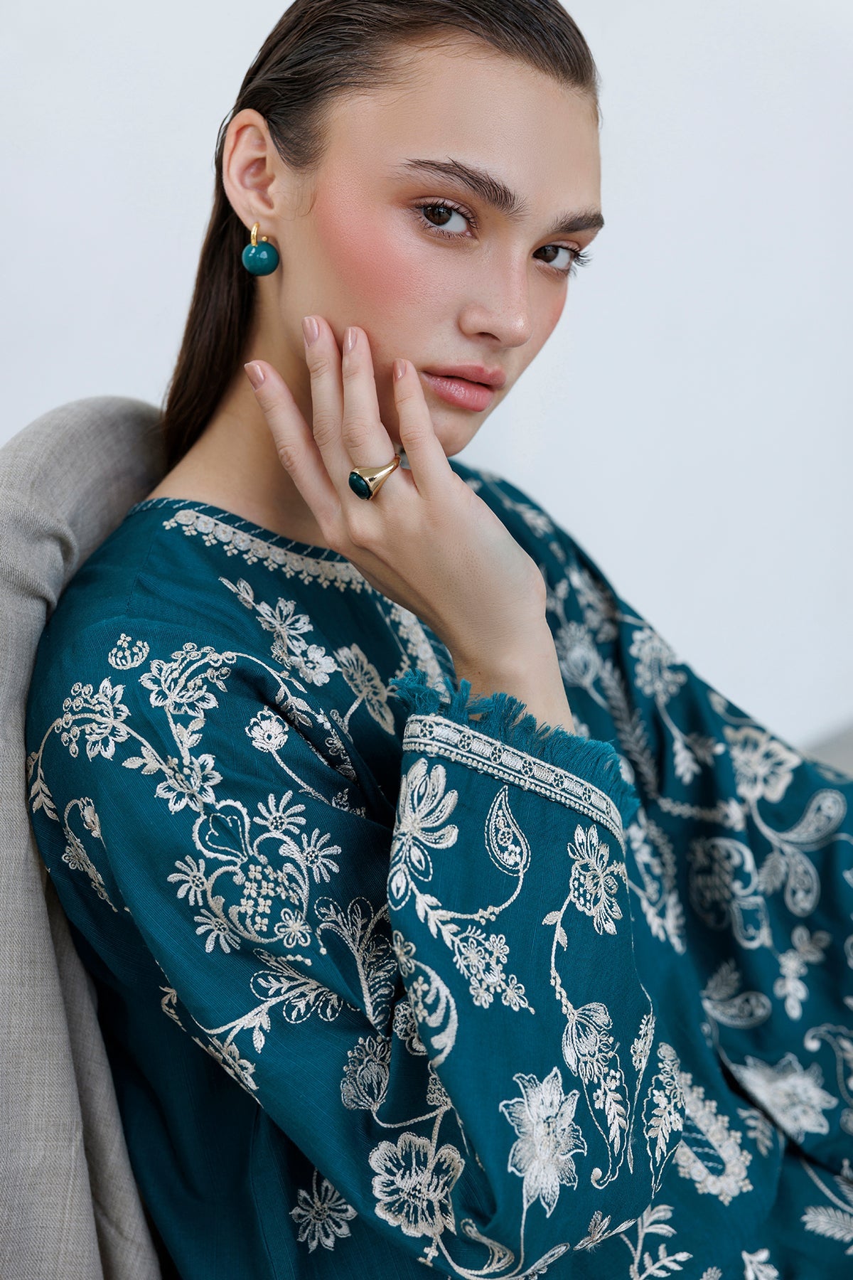 EMBROIDERED KHADDAR UF-4594