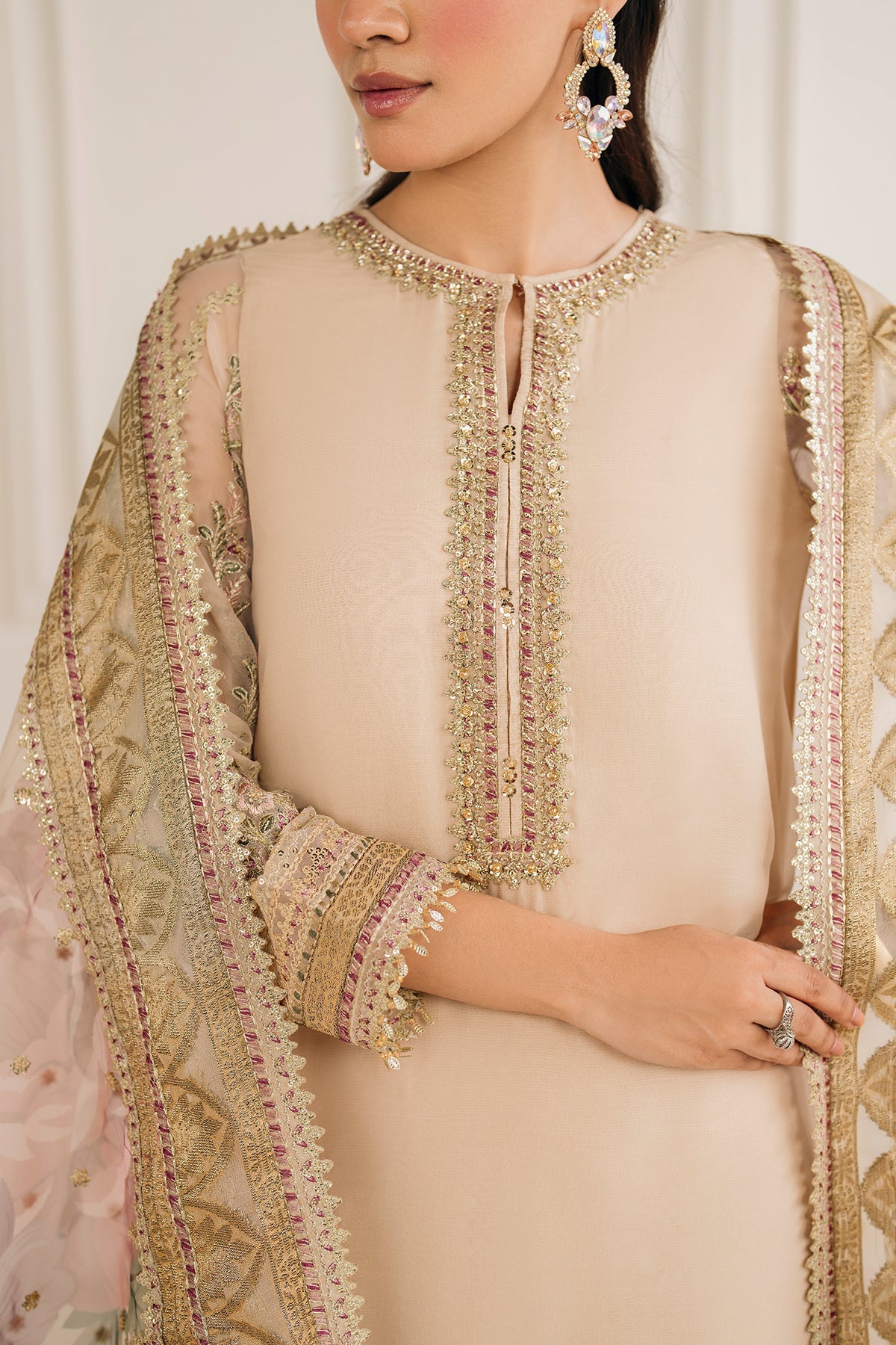 EMBROIDERED CHIFFON PR-1137