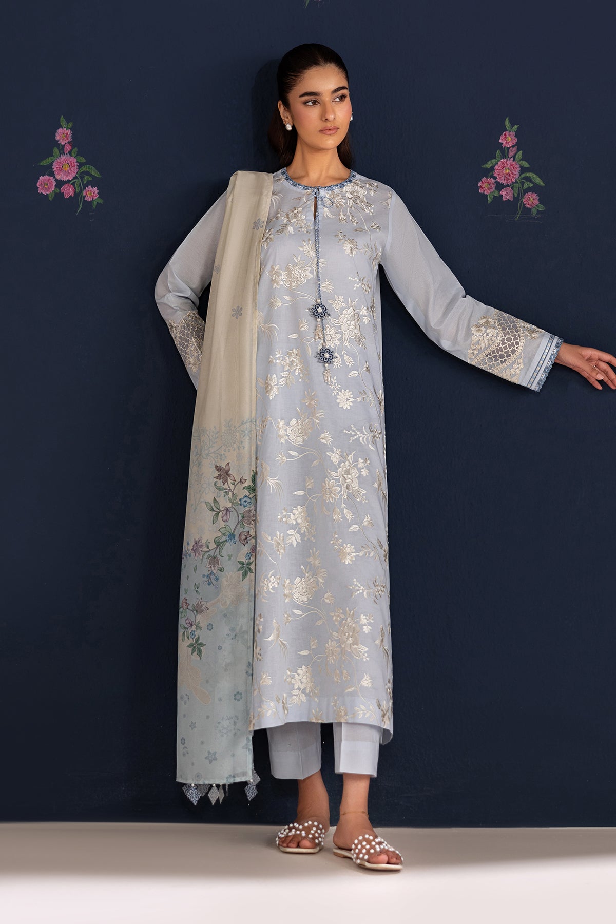 EMBROIDERED LAWN SF-4466