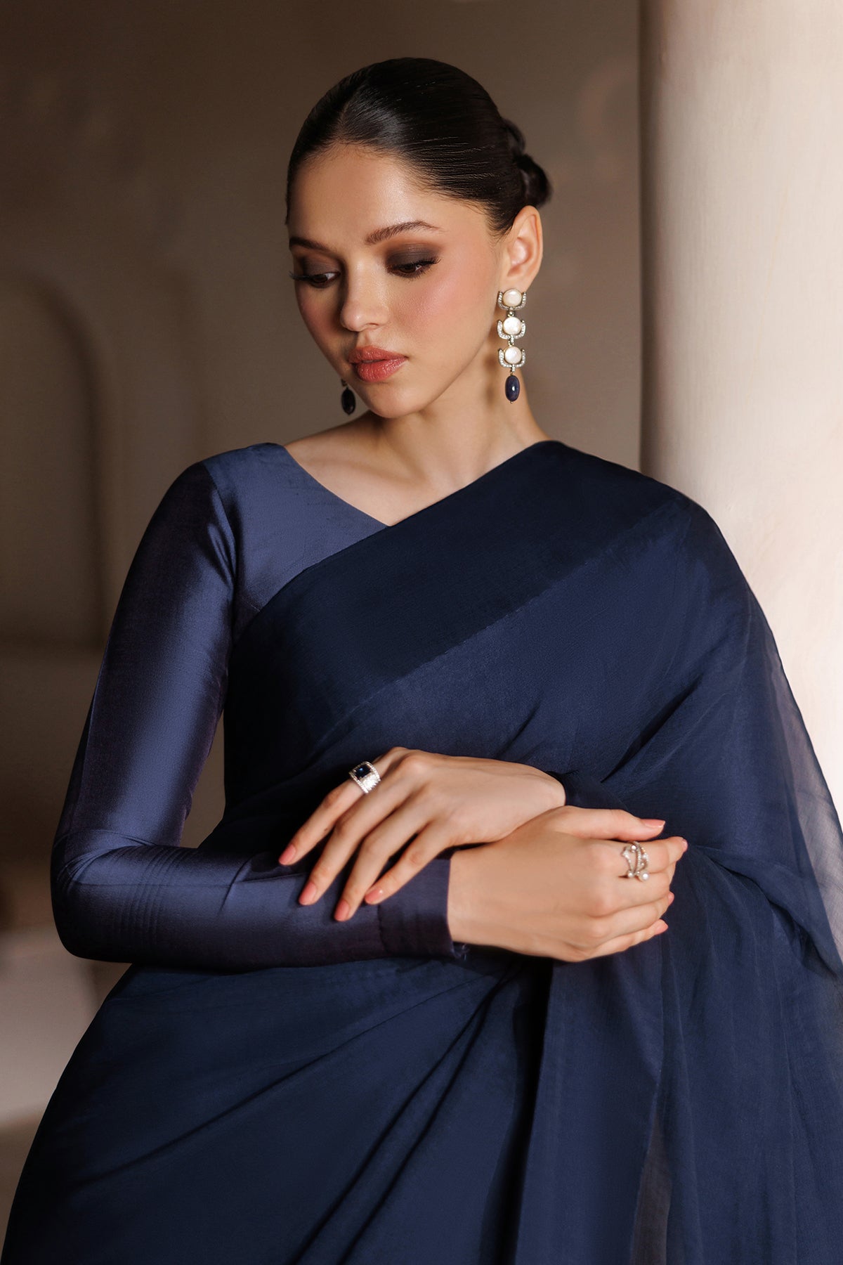 EMBROIDERED CHIFFON SAREE EN-1394