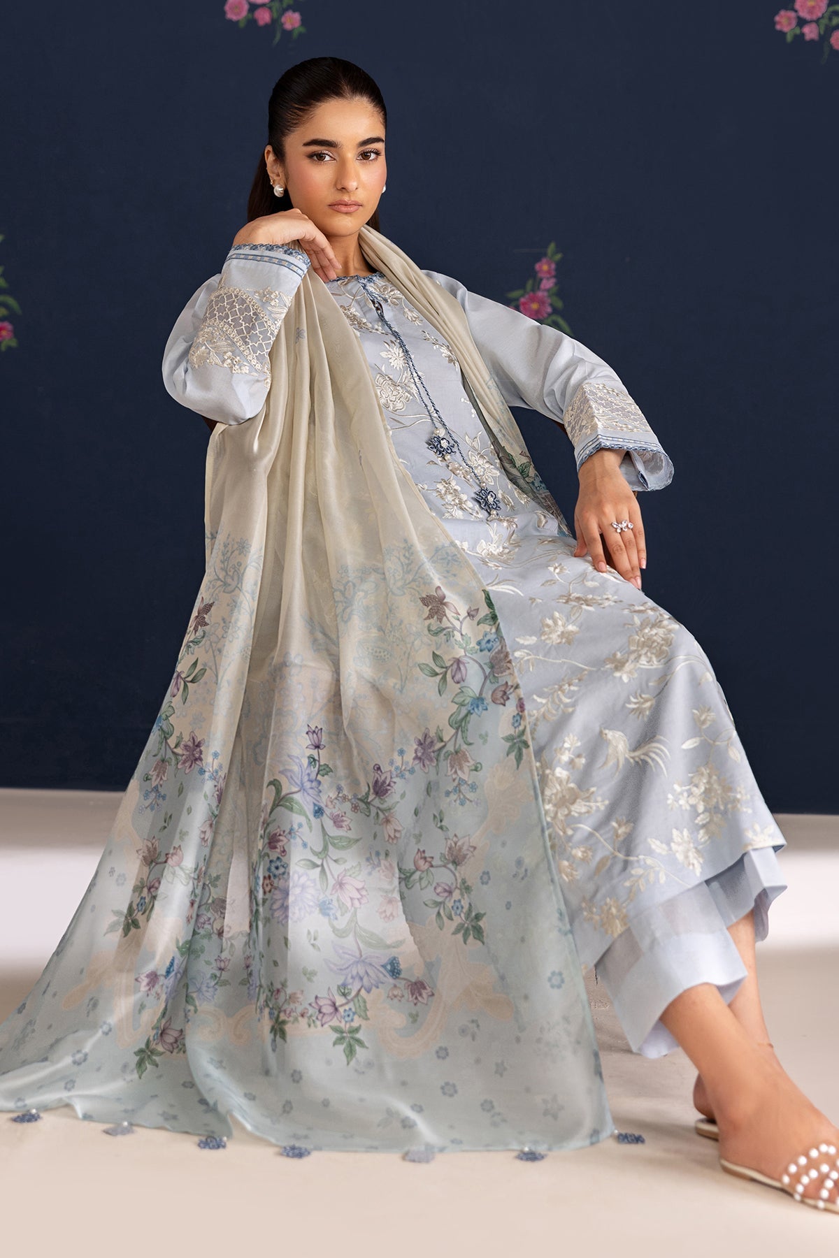 EMBROIDERED LAWN SF-4466