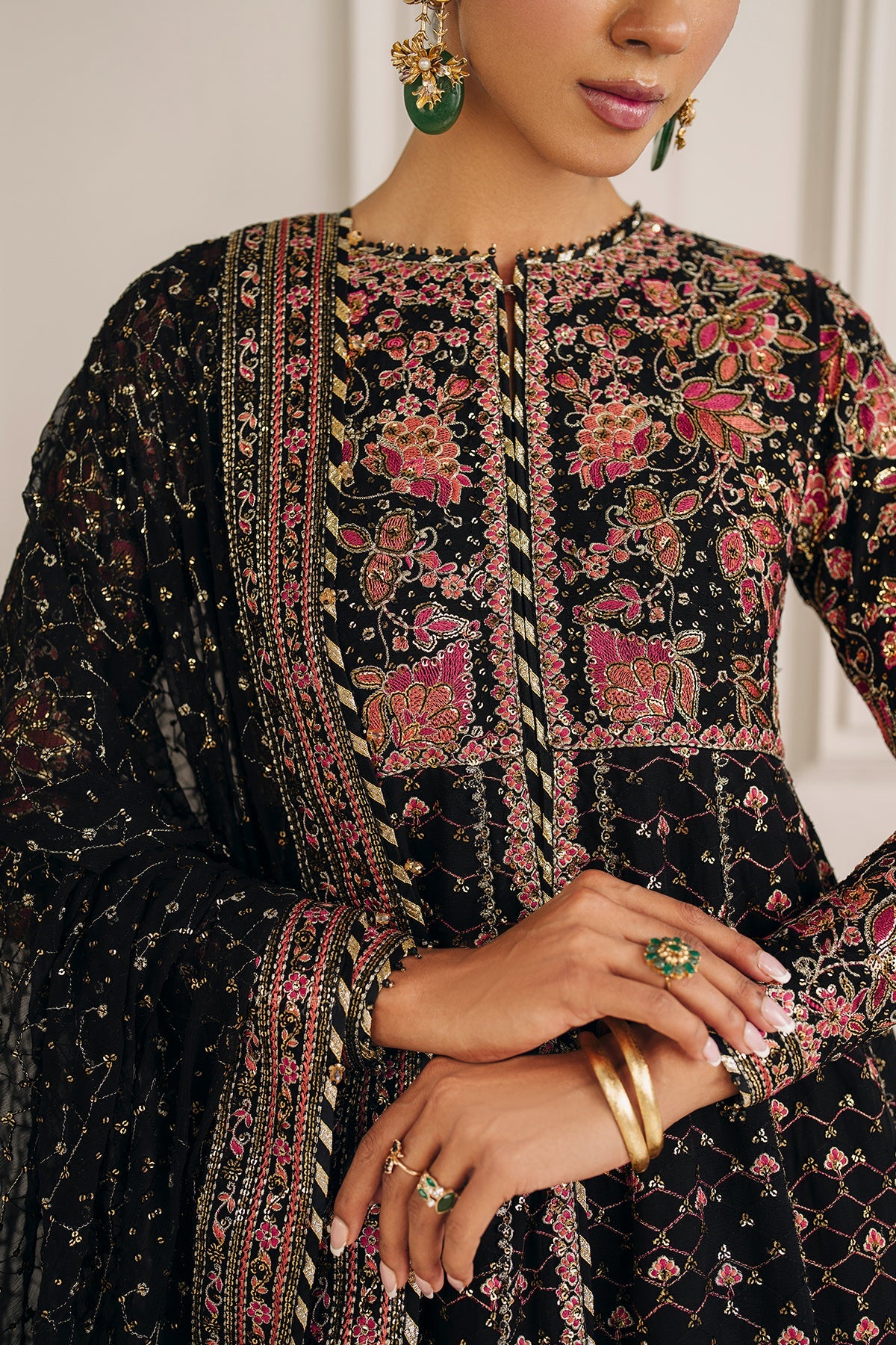 EMBROIDERED CHIFFON UF-4156