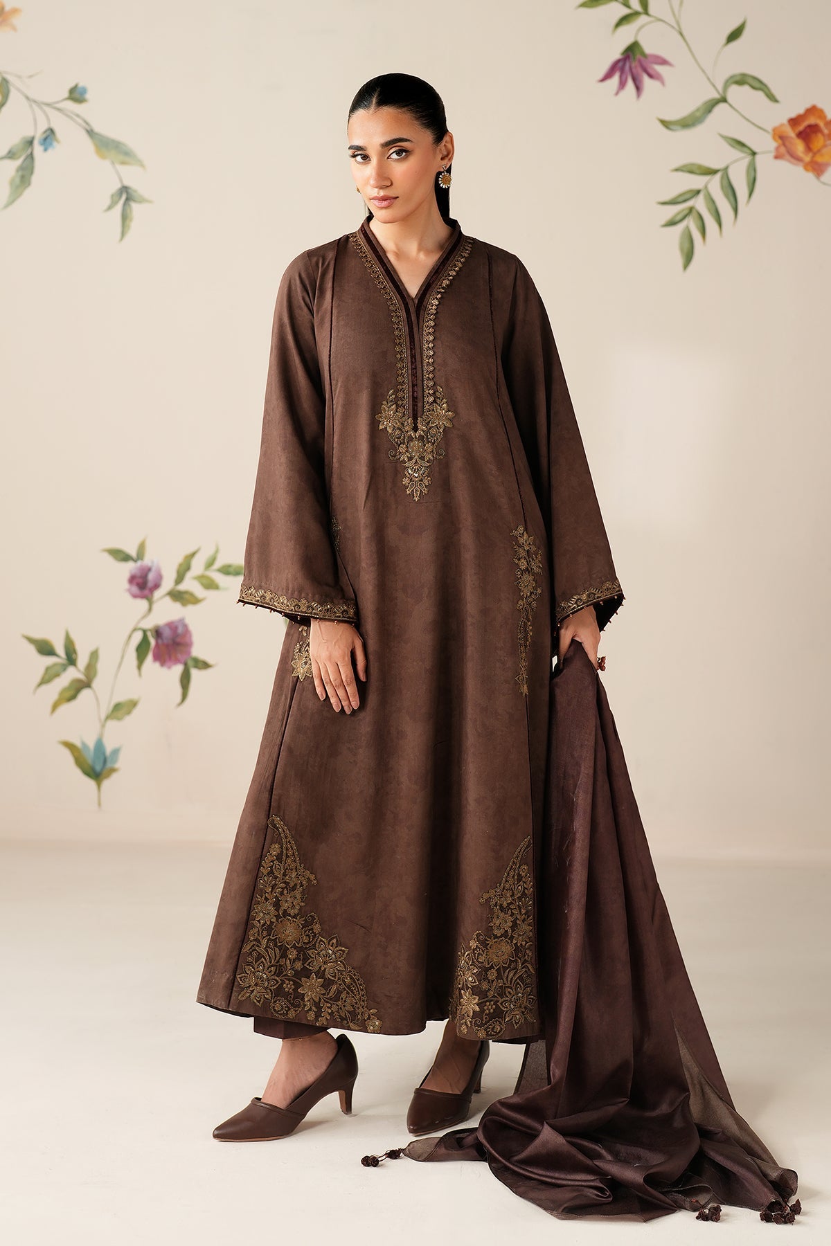 EMBROIDERED PRINTED VISCOSE PR-1188