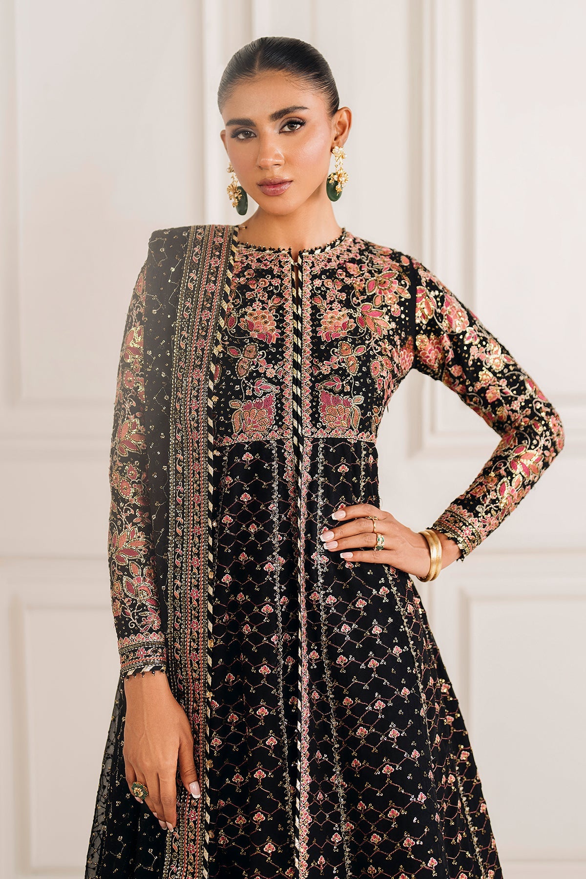 EMBROIDERED CHIFFON UF-4156