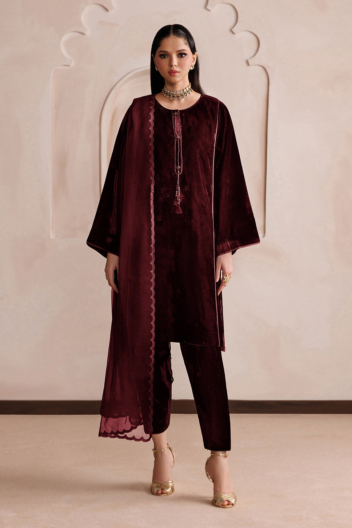 EMBROIDERED CHIFFON DUPATTA-117