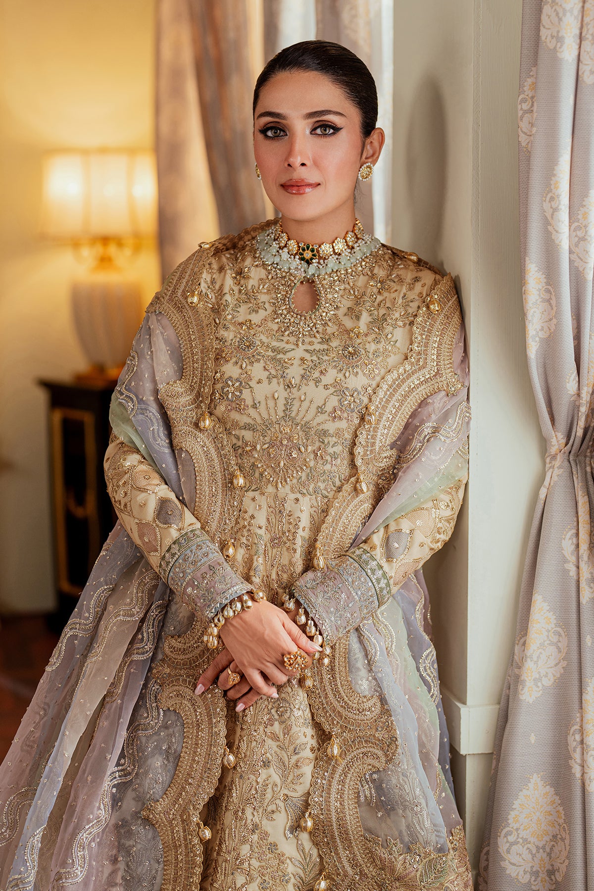 EMBROIDERED NET CH13-06 UNSTITCHED