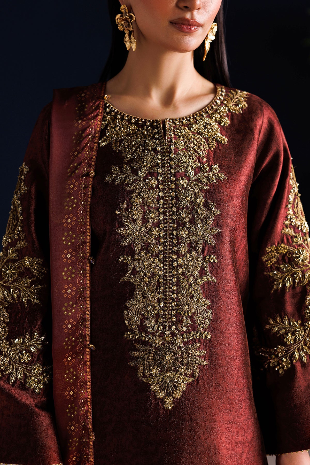EMBROIDERED SHEESHA SILK PR-1313