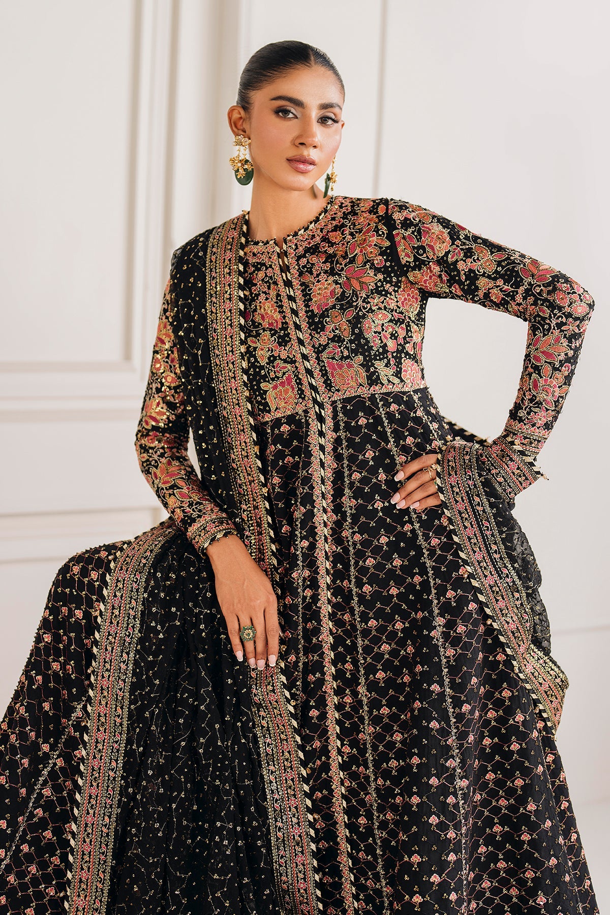 EMBROIDERED CHIFFON UF-4156