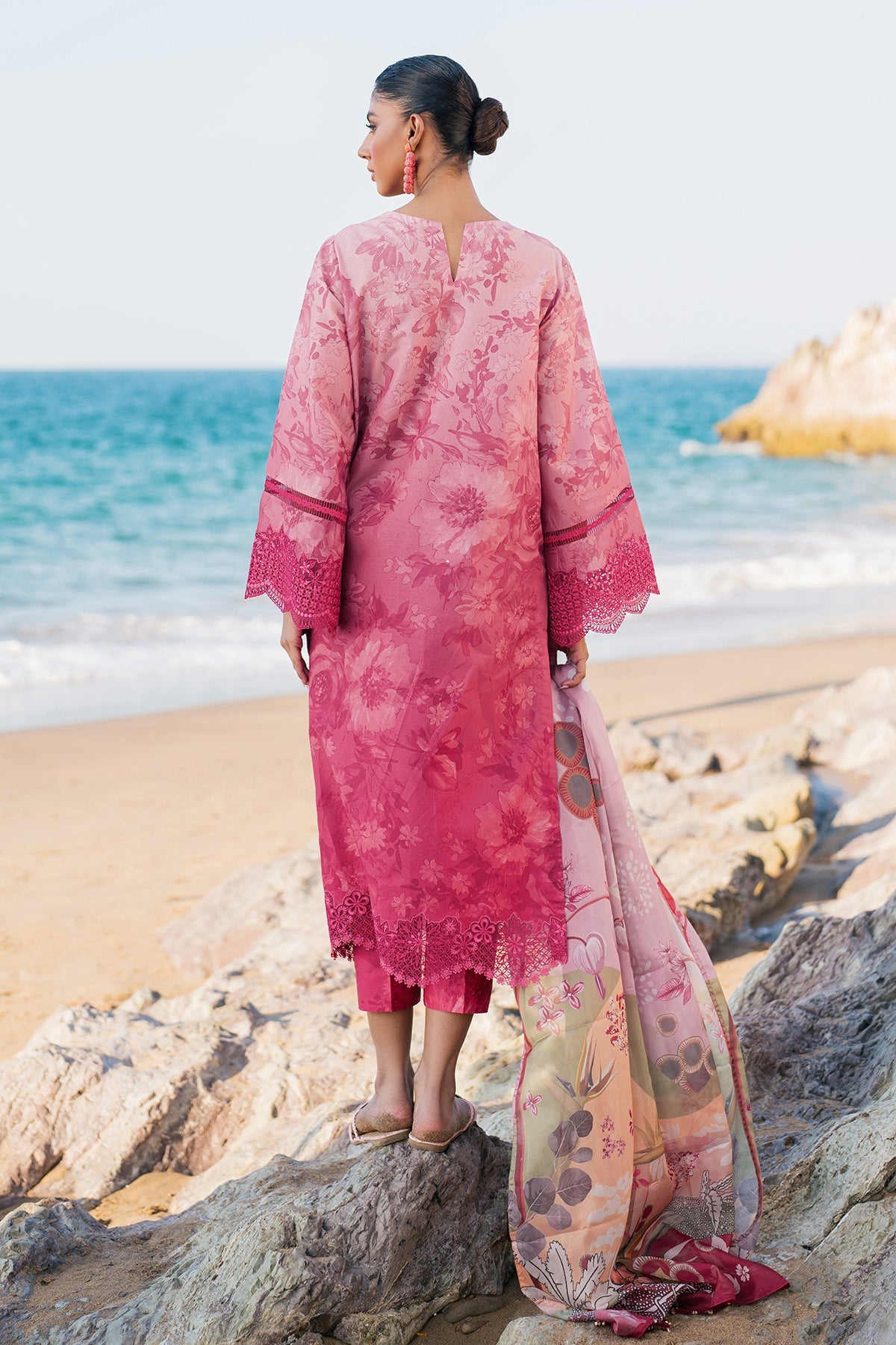EMBROIDERED PRINTED LAWN SF-4128