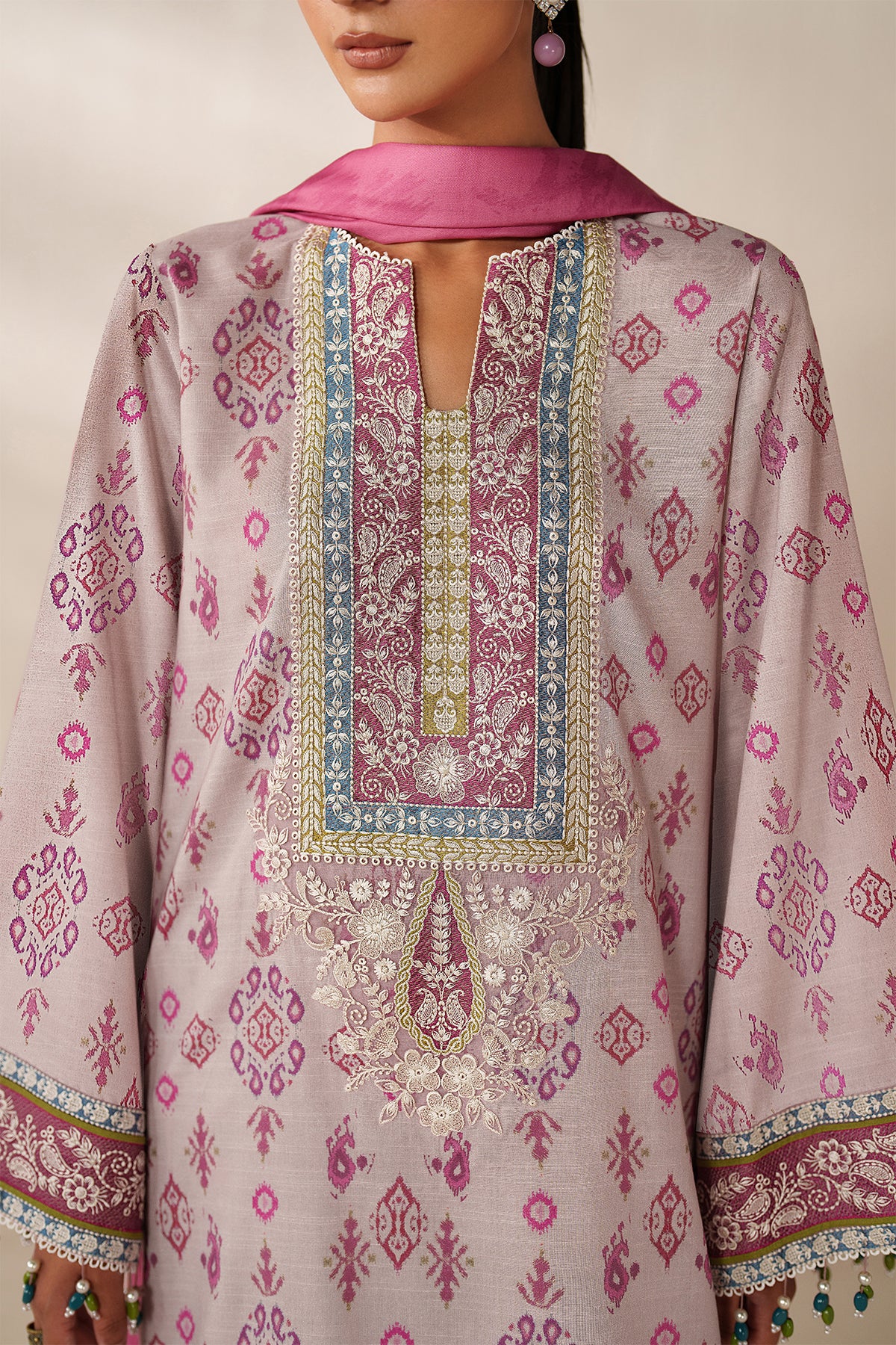 EMBROIDERED KHADDAR UF-4357