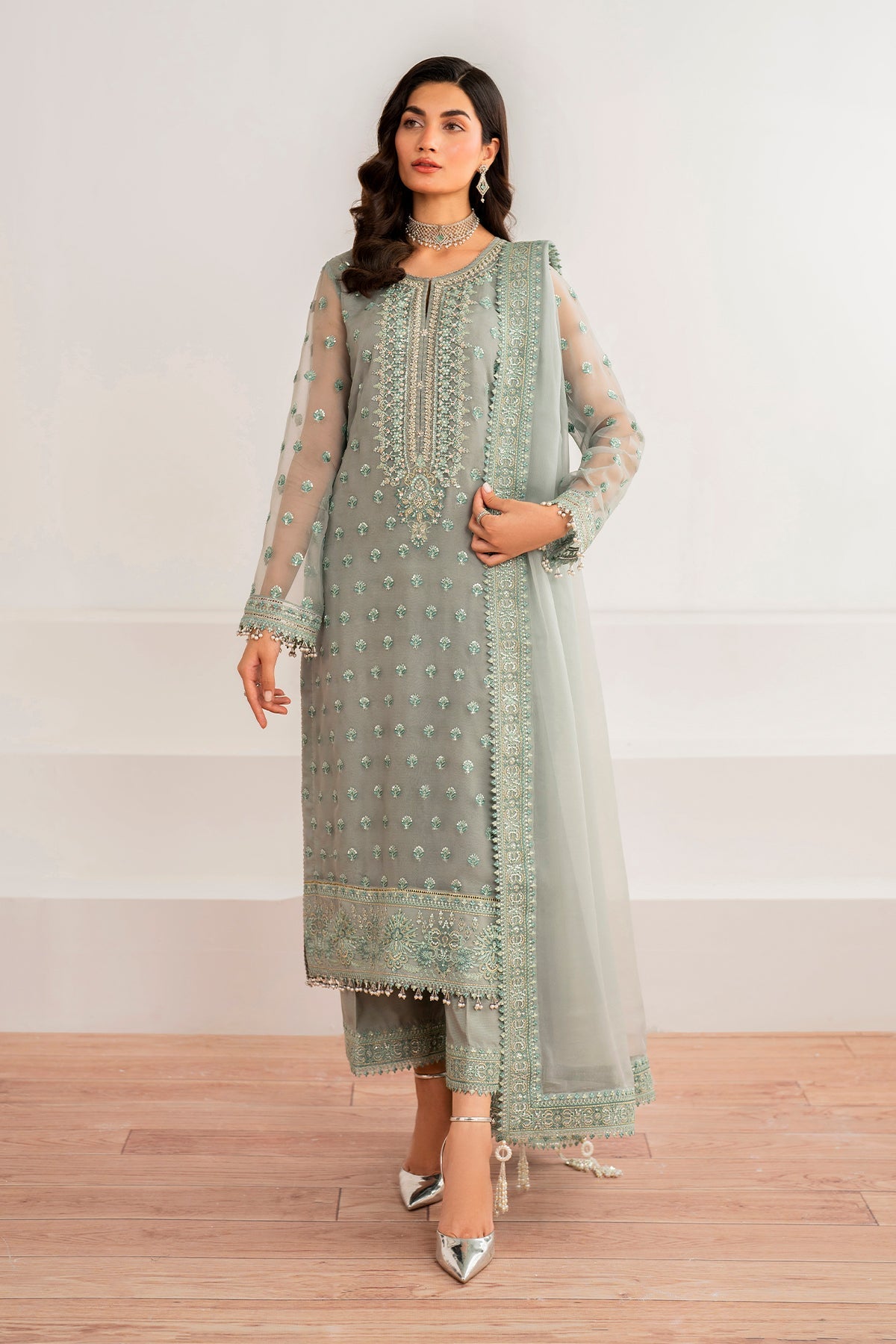 EMBROIDERED CHIFFON SF-692