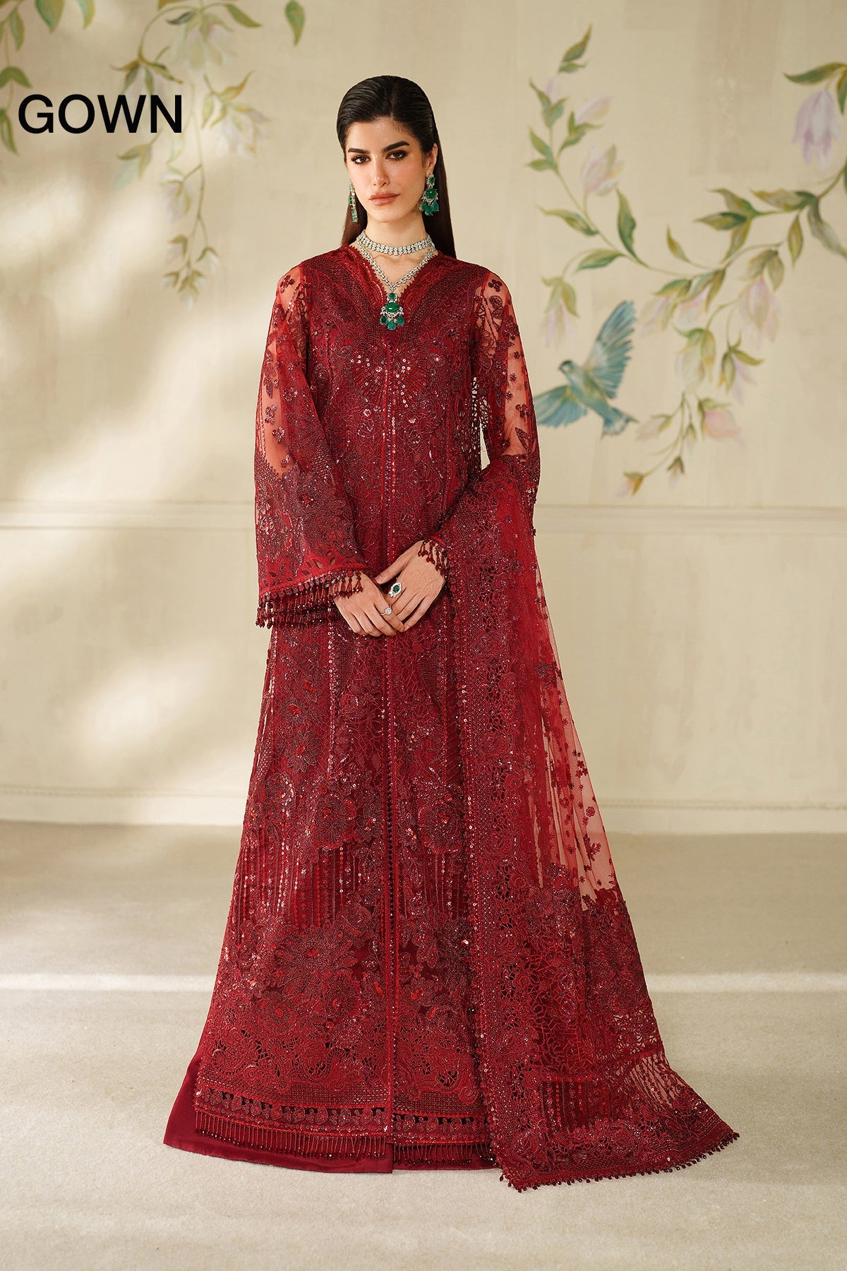 EMBROIDERED NET CH14-01 UNSTITCHED