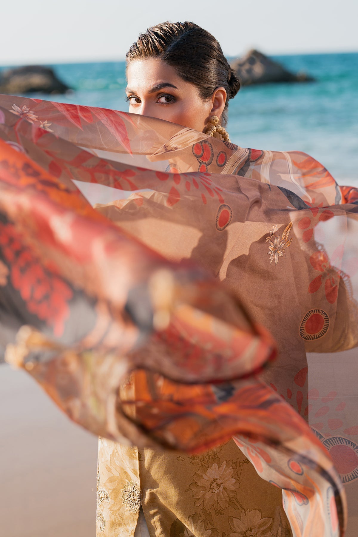 EMBROIDERED PRINTED LAWN SF-4127