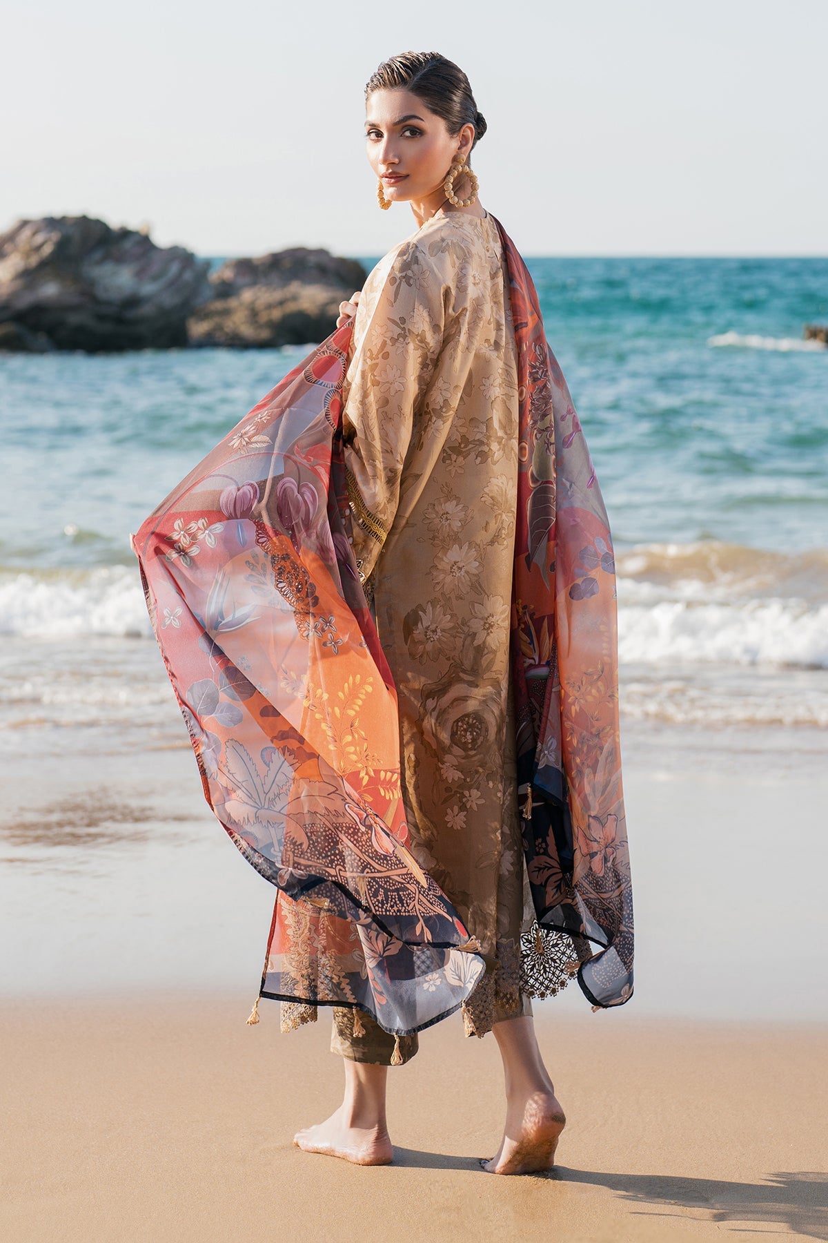 EMBROIDERED PRINTED LAWN SF-4127