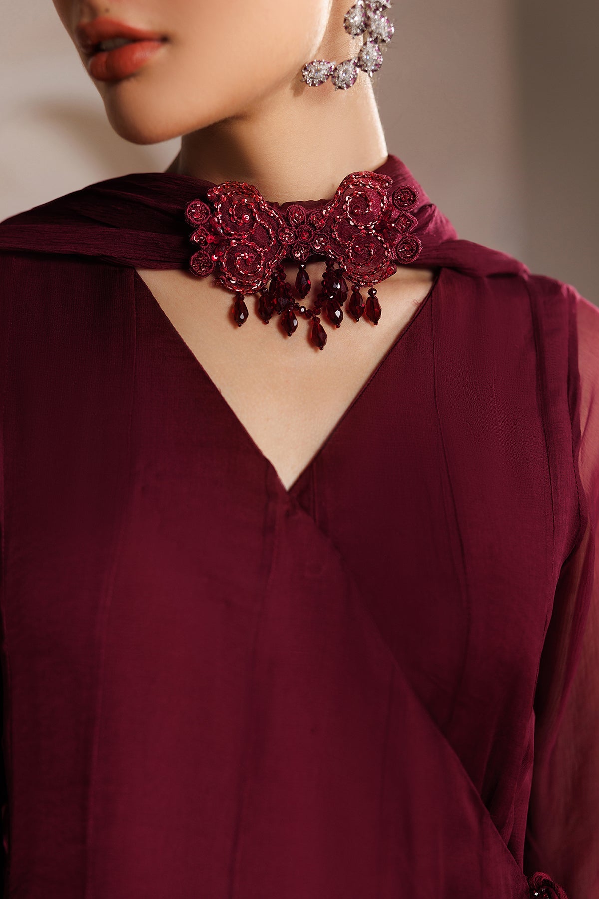 EMBROIDERED CHIFFON PR-1400