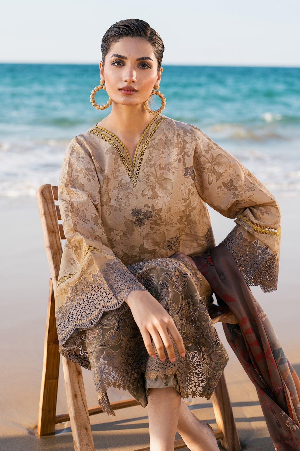 EMBROIDERED PRINTED LAWN SF-4127