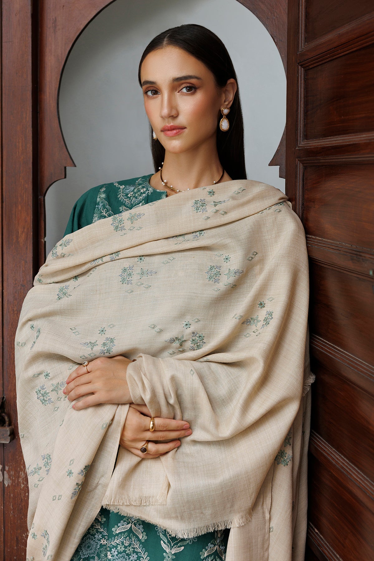 EMBROIDERED KHADDAR UF-4586