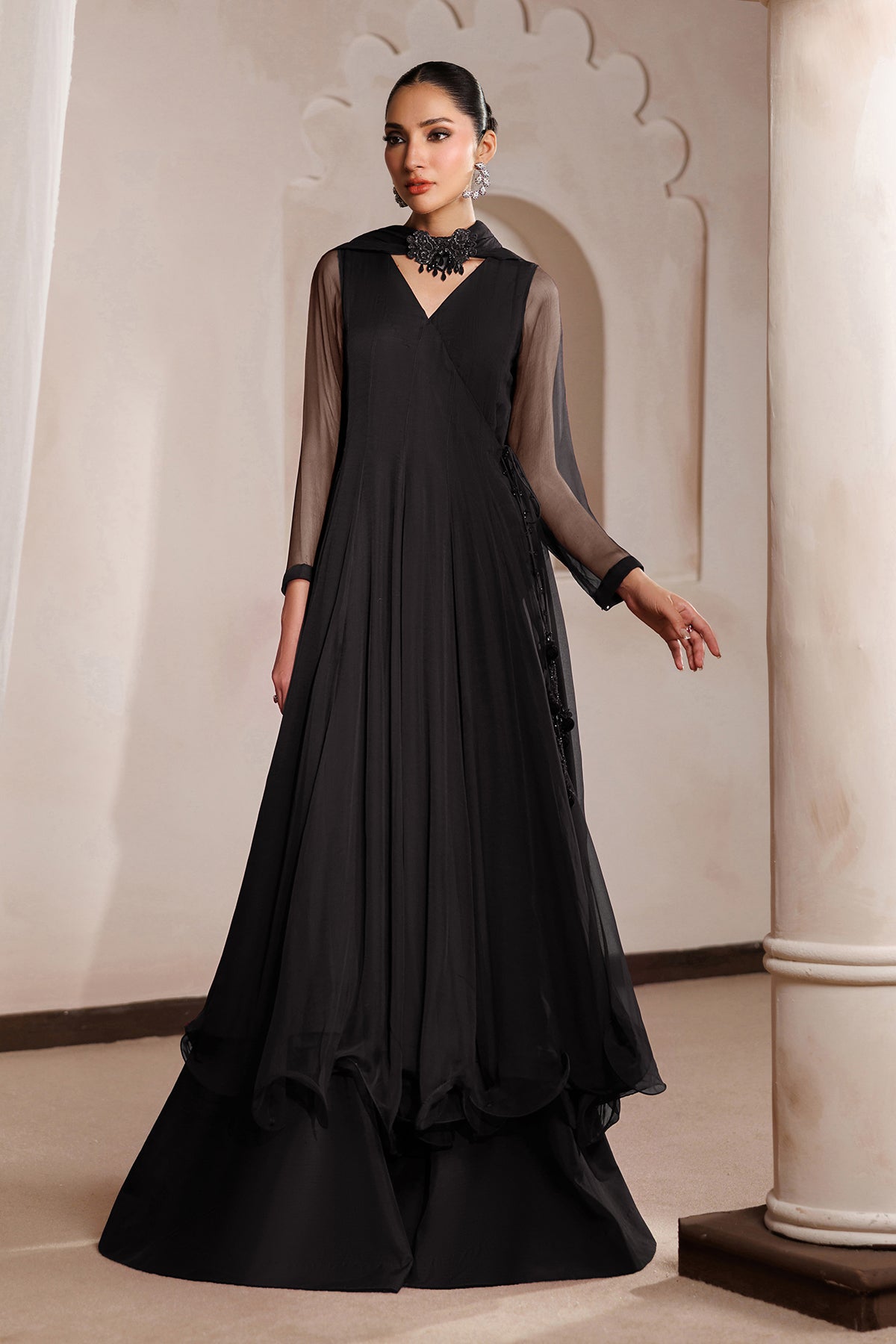 EMBROIDERED CHIFFON PR-1399