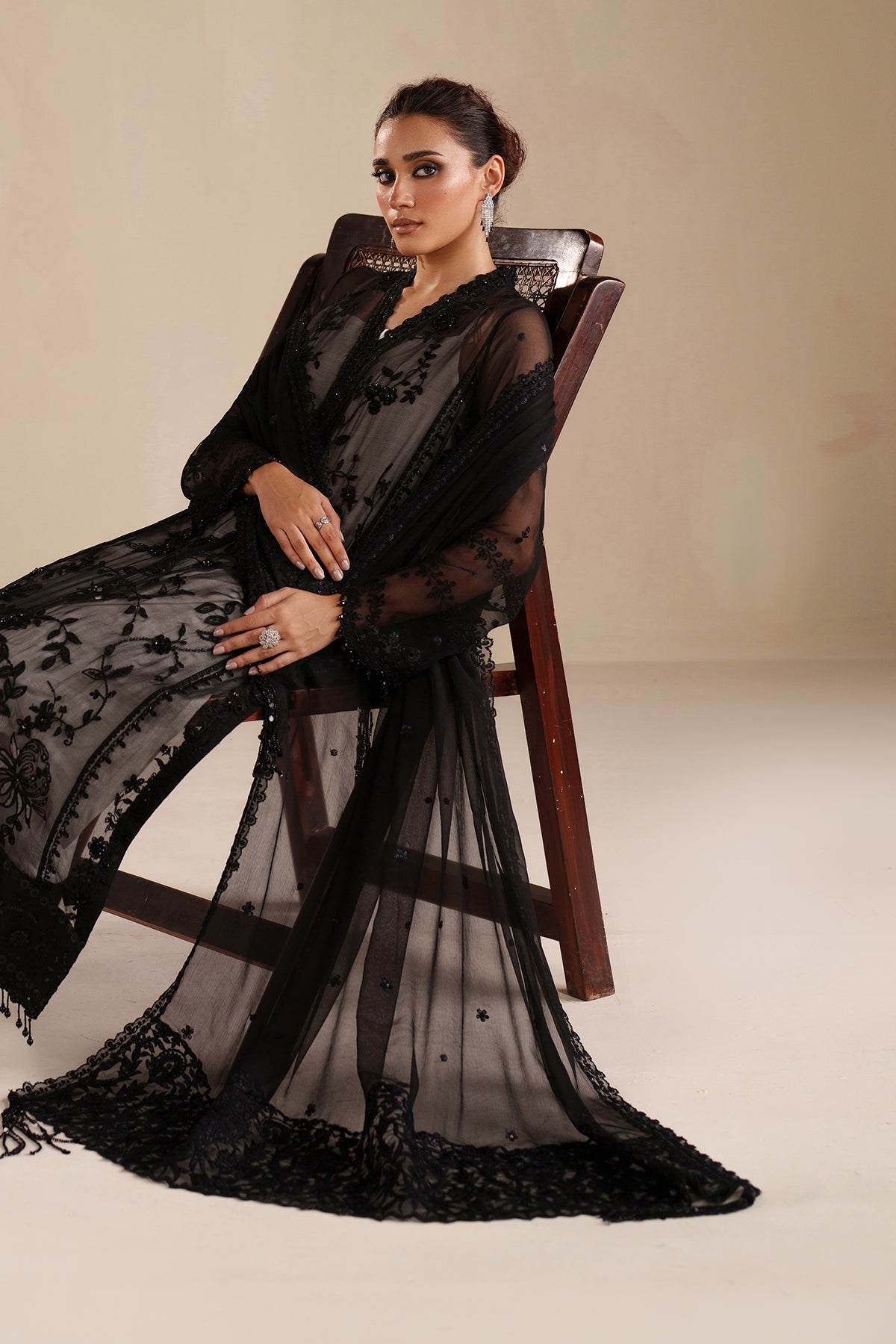 EMBROIDERED CHIFFON SF-4365