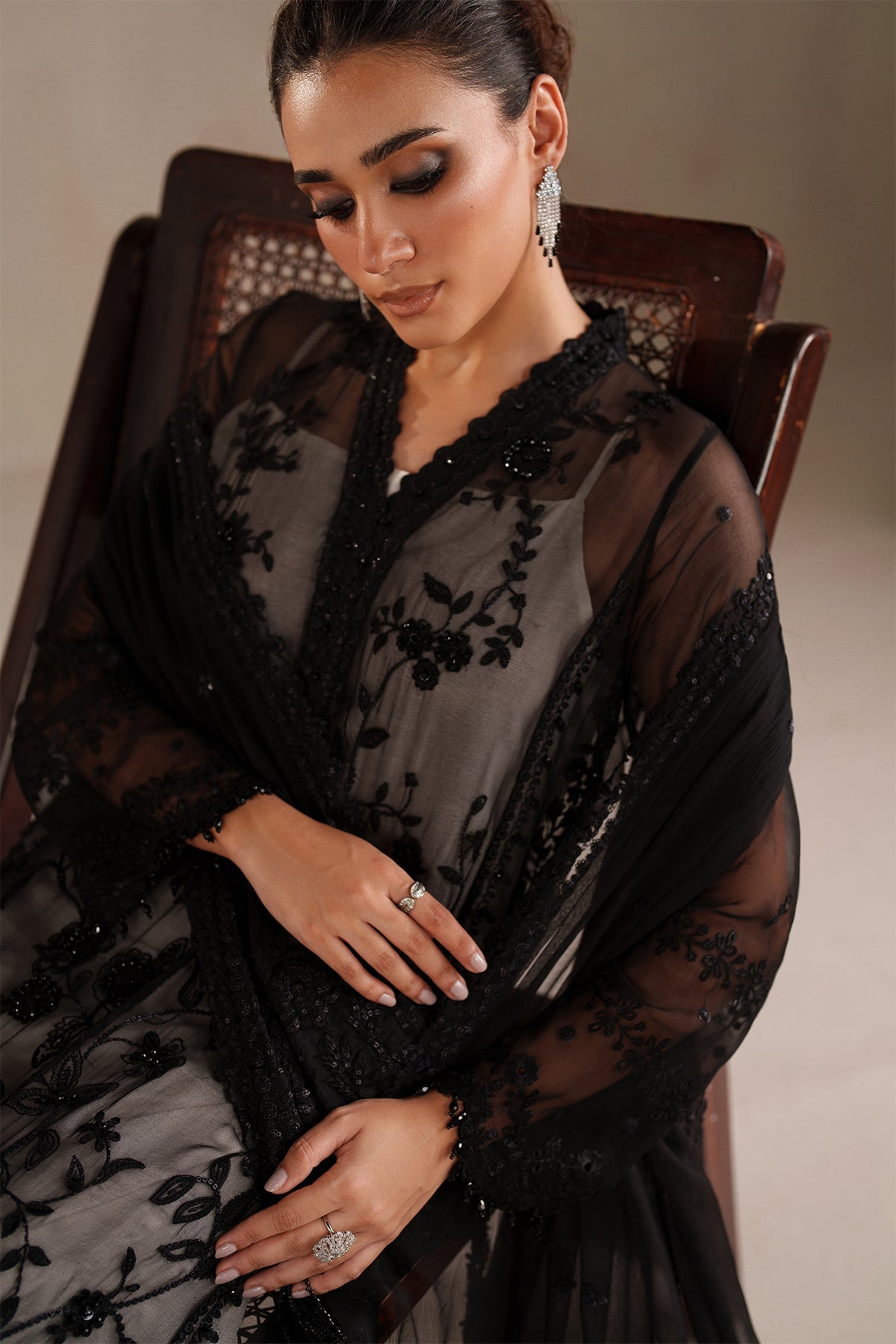 EMBROIDERED CHIFFON SF-4365