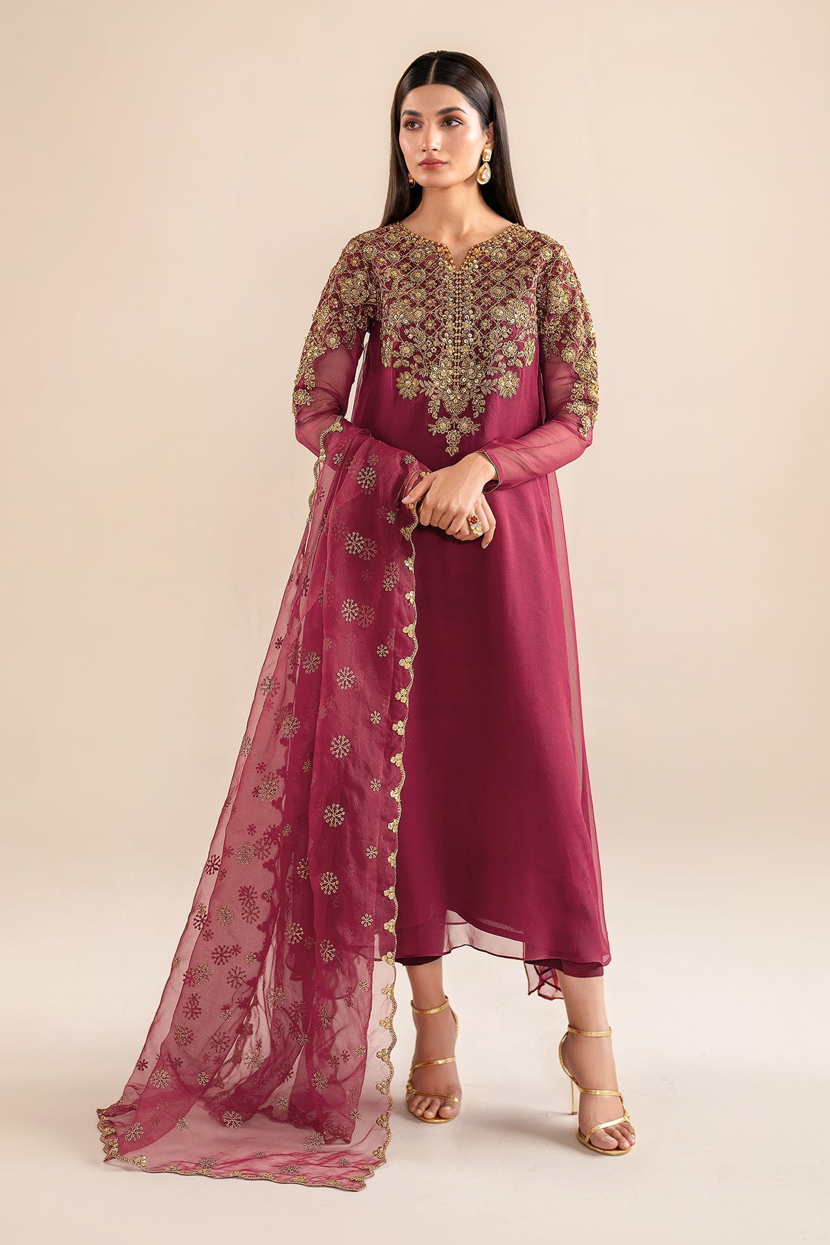 EMBROIDERED CHIFFON PR-916