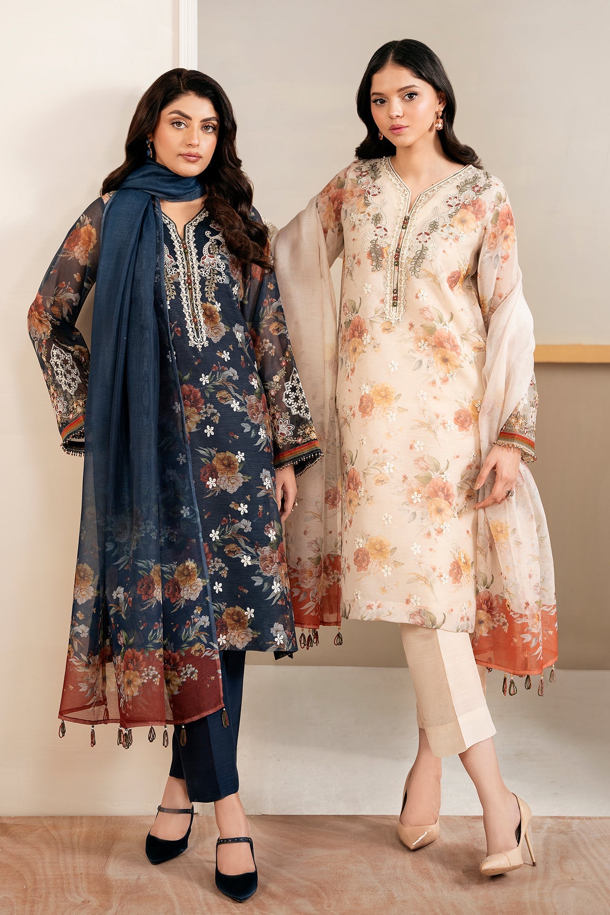 PRINT EMBROIDERED COTTON NET UF-4035