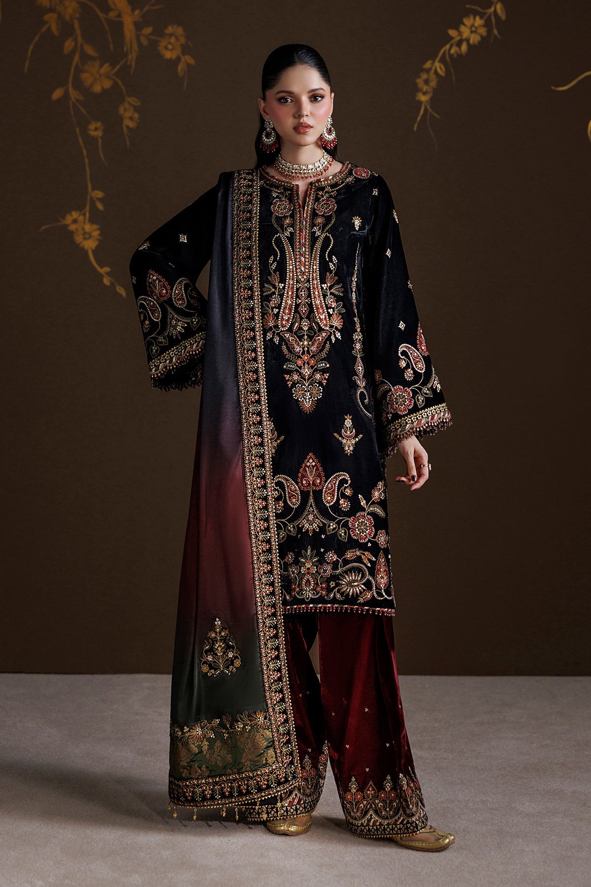 EMBROIDERED VELVET SF-4547