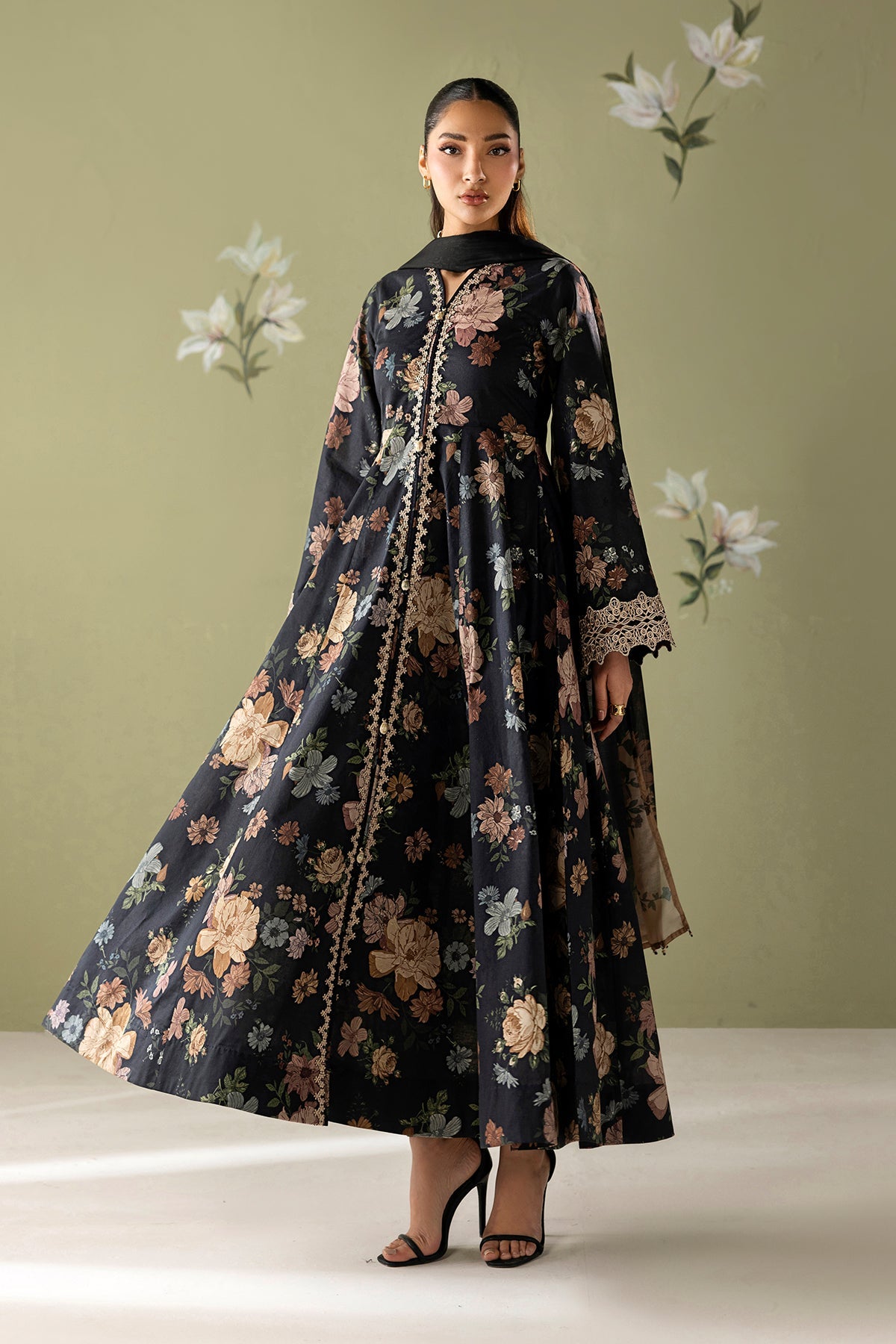 EMBROIDERED LAWN PR-1256